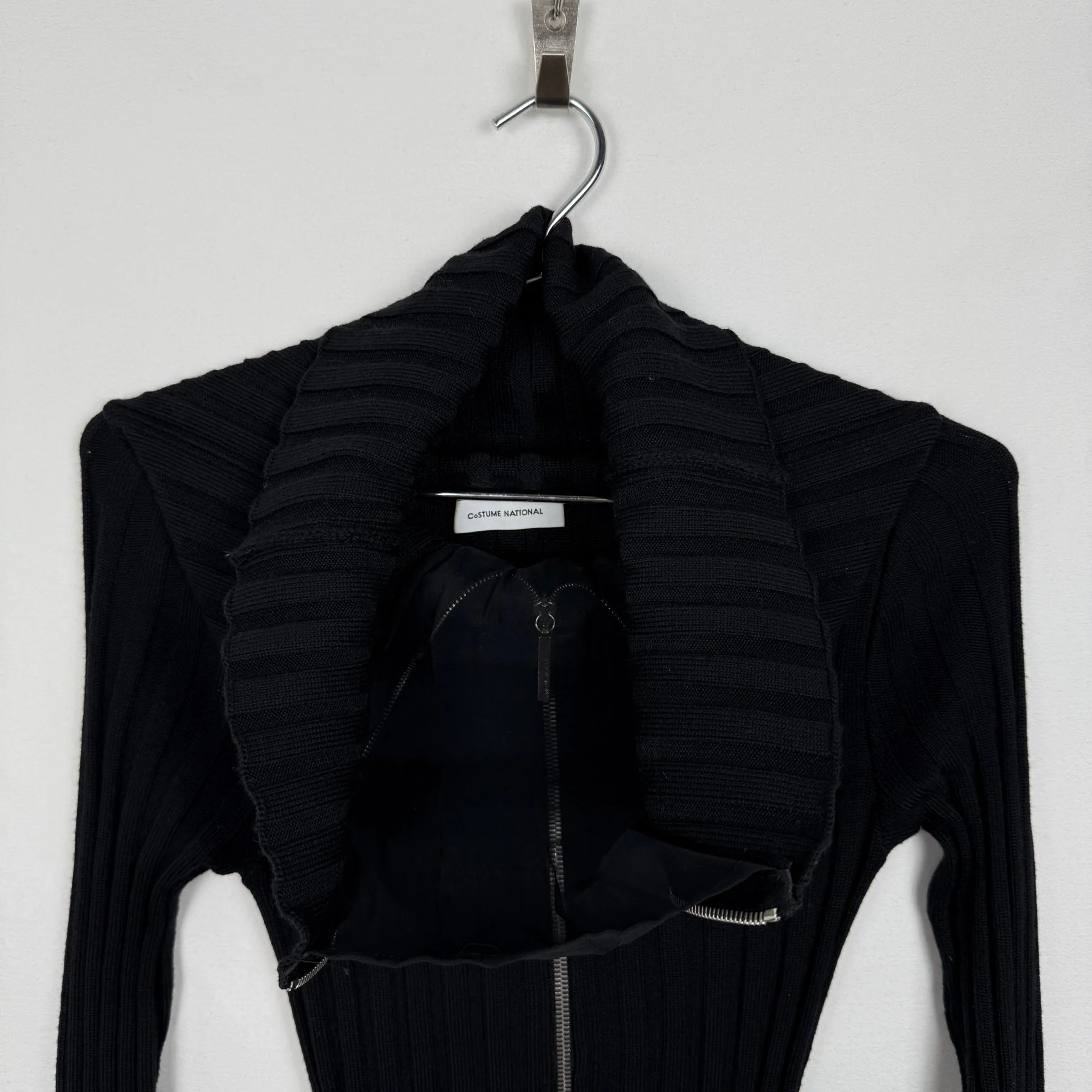 Costume National Rib Knit Zip Dress - Image 4