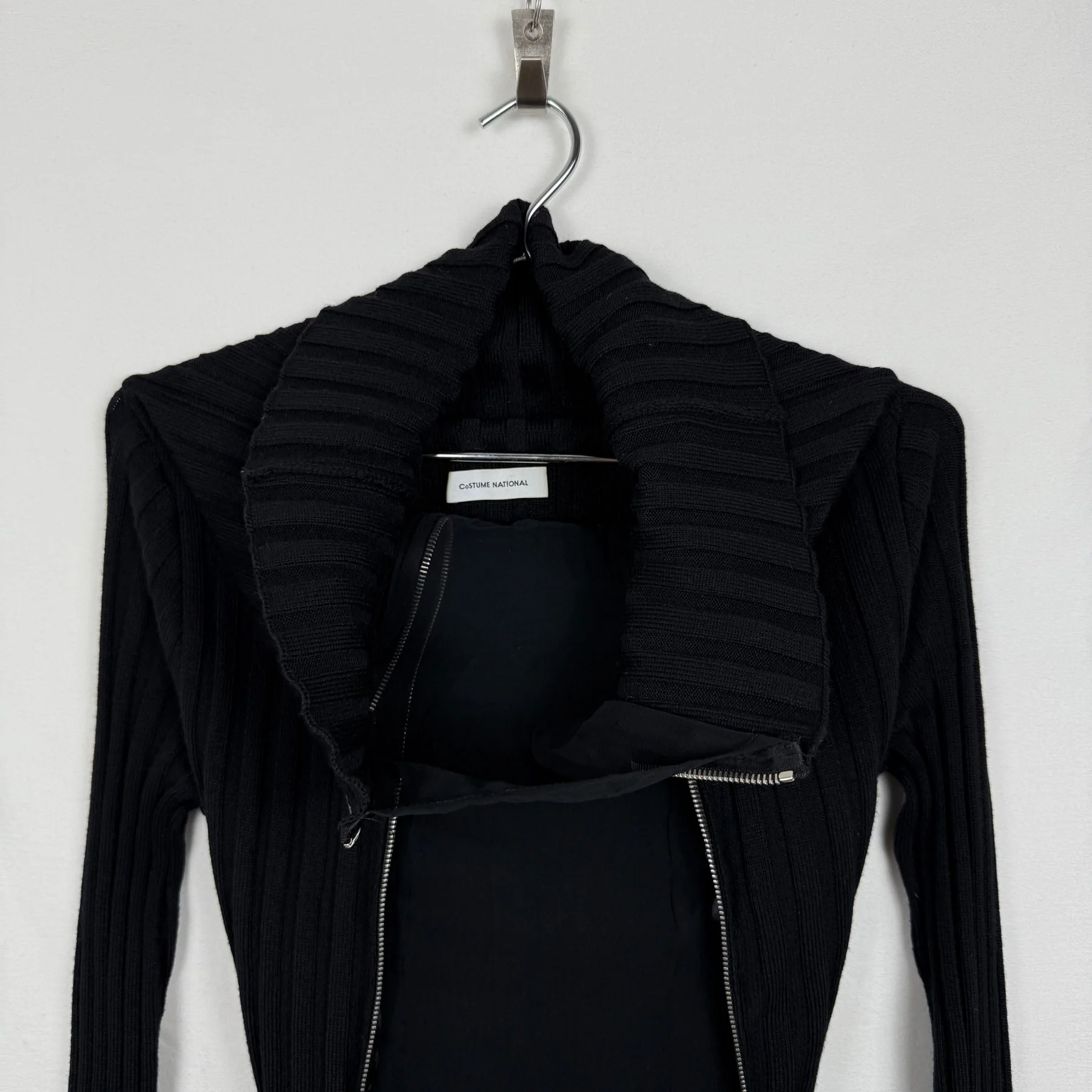 Costume National Rib Knit Zip Dress - Image 6