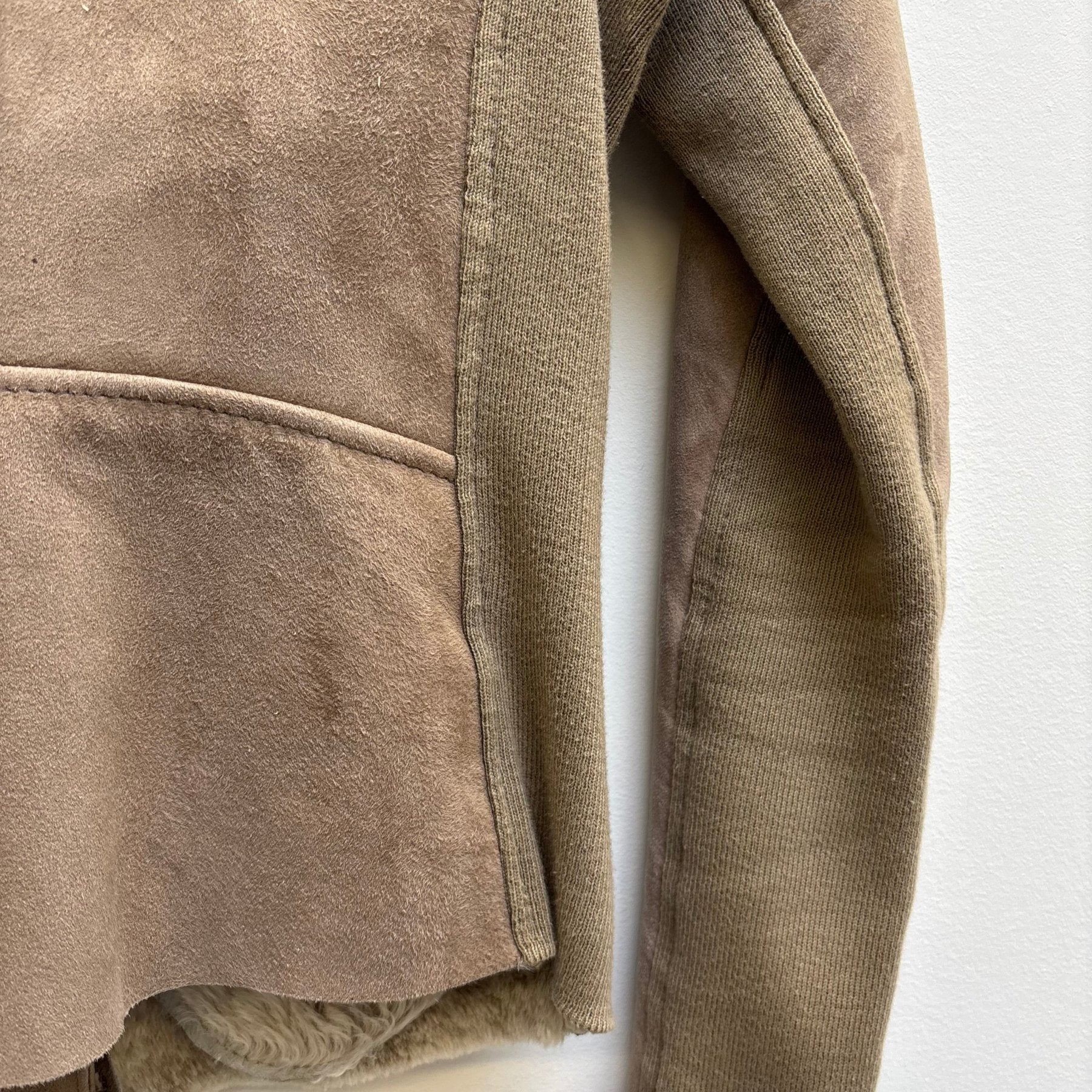 Damir Doma Suede & Fur Beige Moto Jacket - Image 10