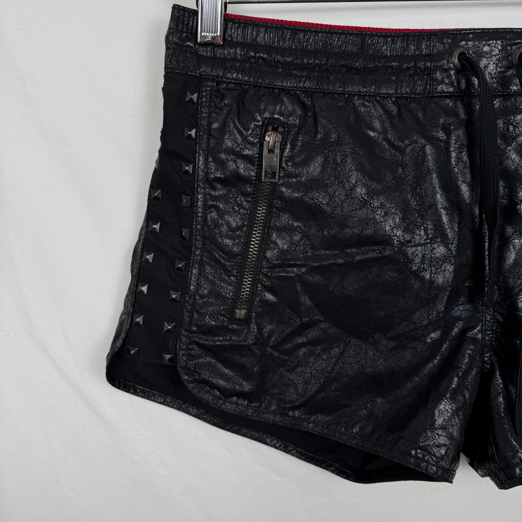 Diesel Pleather Mini Studded Swim Shorts - Image 3