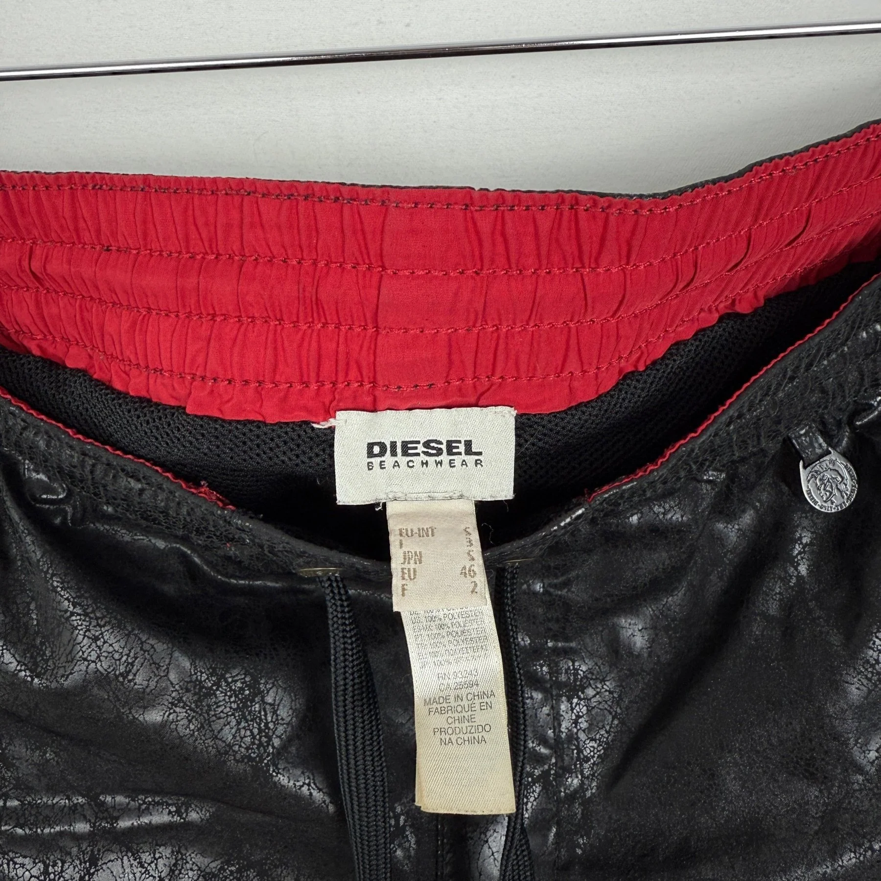 Diesel Pleather Mini Studded Swim Shorts - Image 7