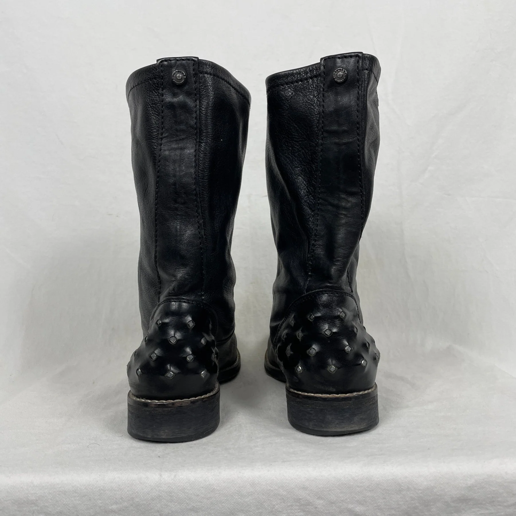 Diesel Studded Leather Boots - Image 2