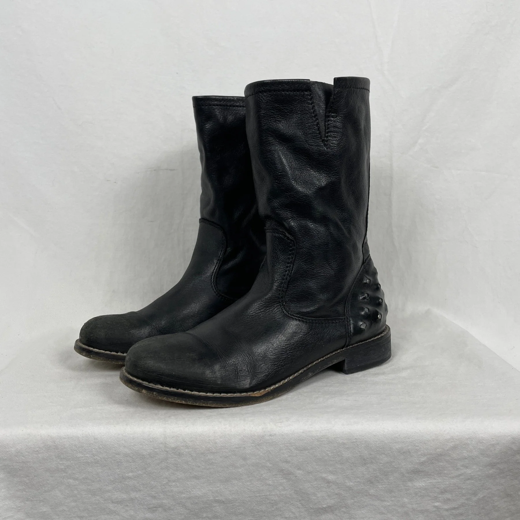 Diesel Studded Leather Boots - Image 3