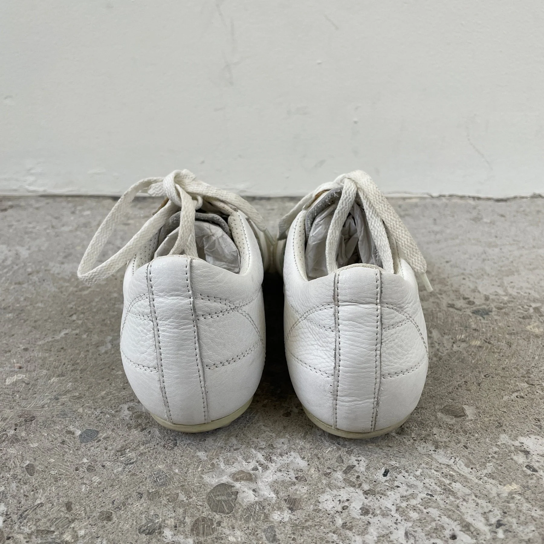 Dirk Bikkembergs White Leather Trainers - Image 4