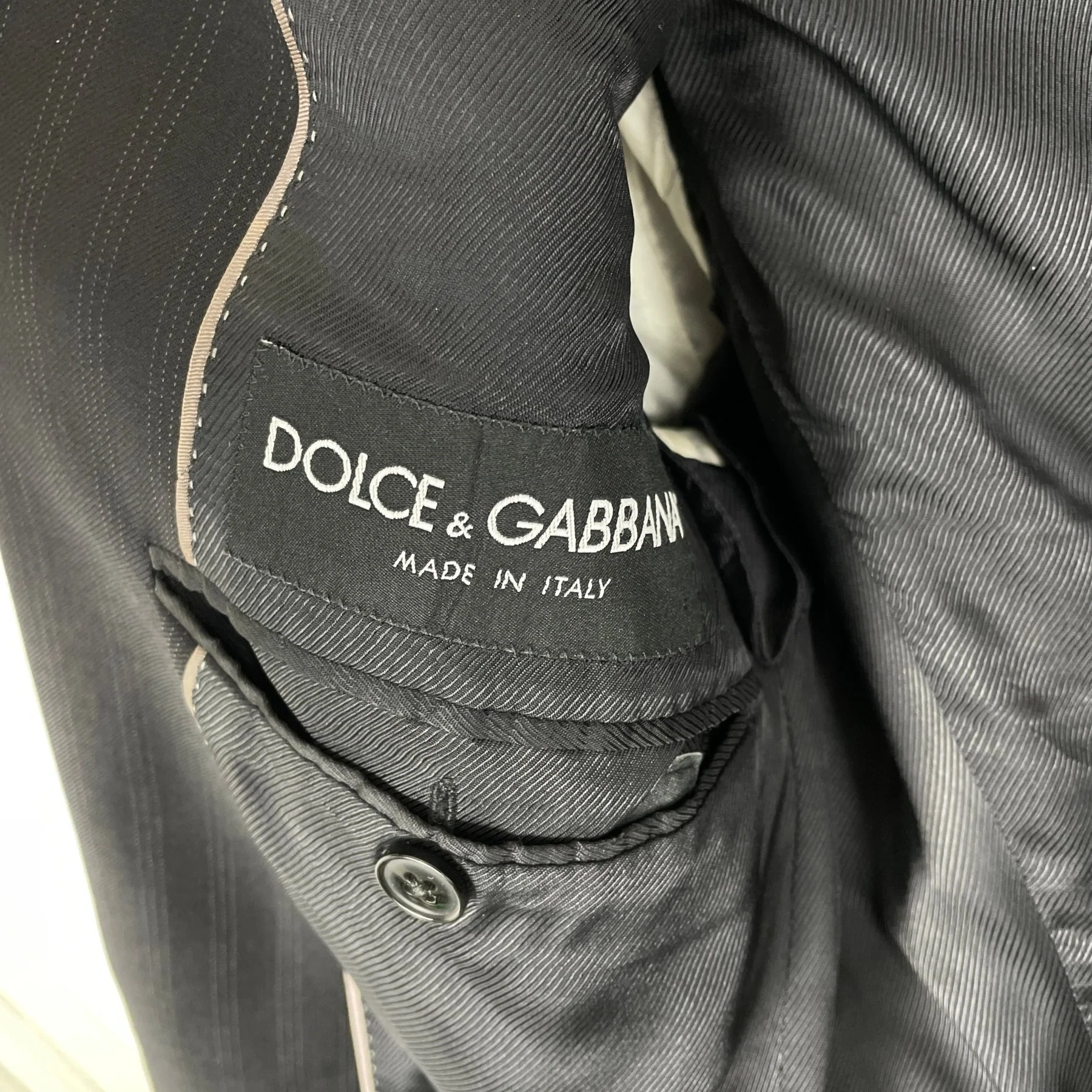 00s Dolce & Gabanna Suit Set Light Grey Pinstripe - Image 7