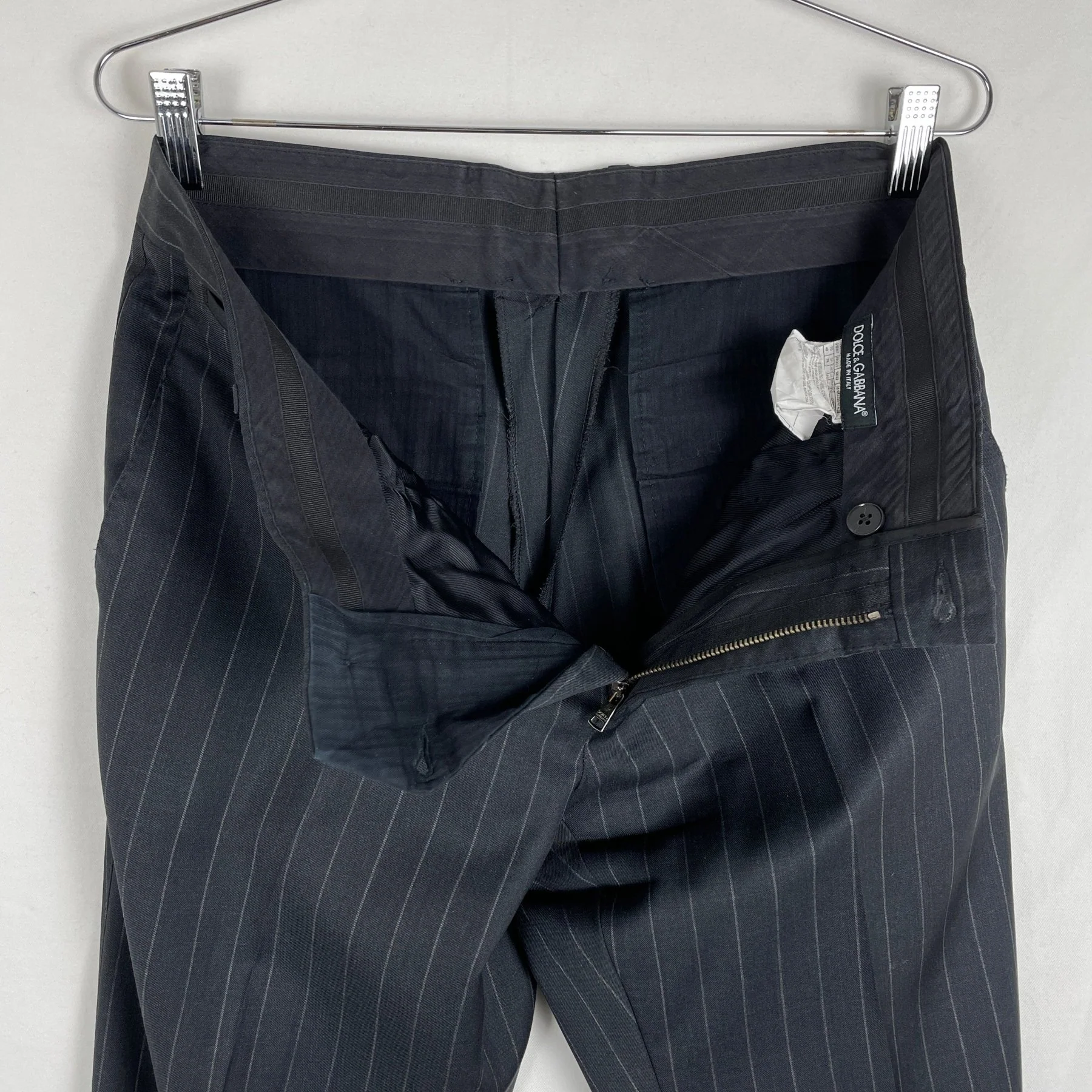 00s Dolce & Gabanna Suit Set Dark Grey Pinstripe - Image 15