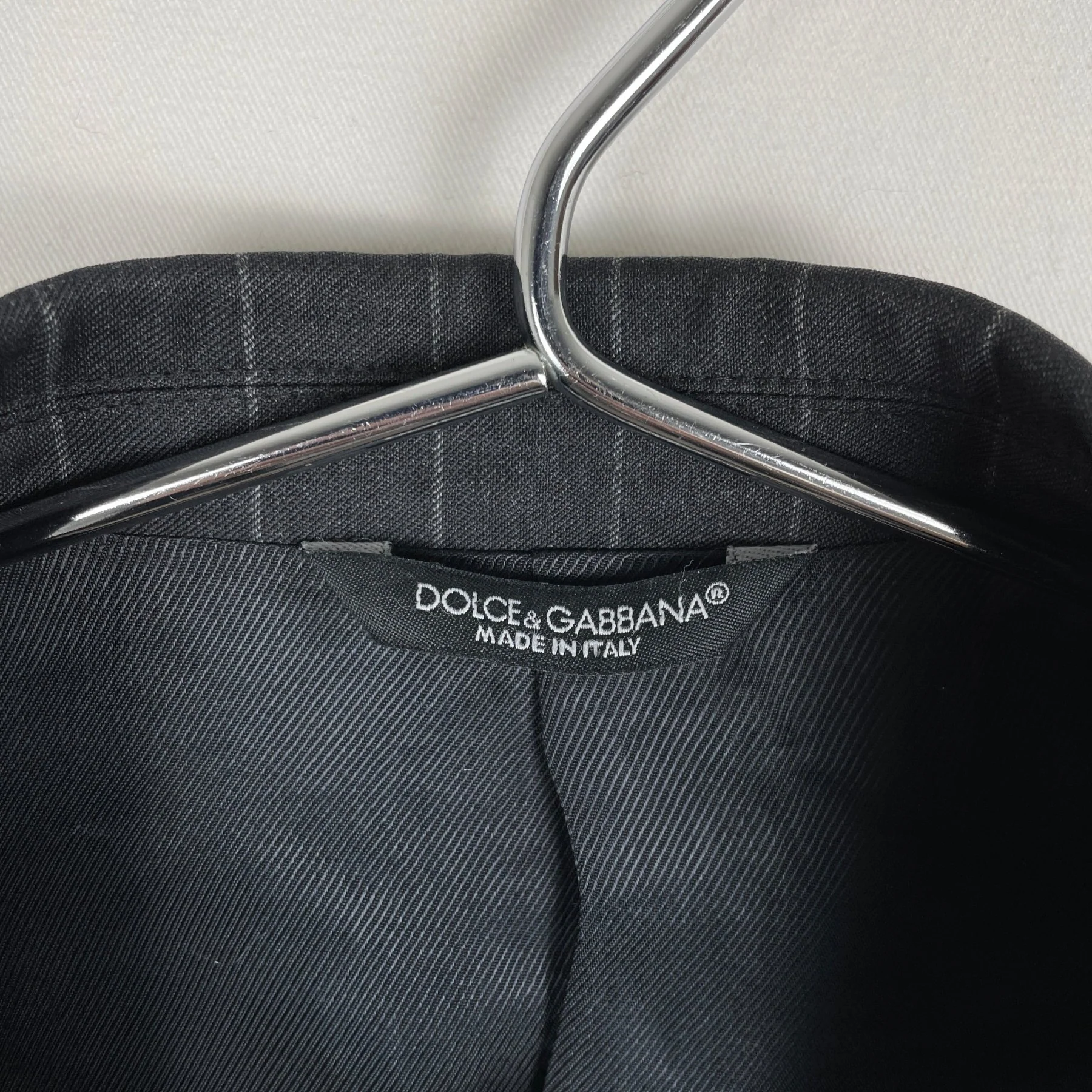 00s Dolce & Gabanna Suit Set Dark Grey Pinstripe - Image 5