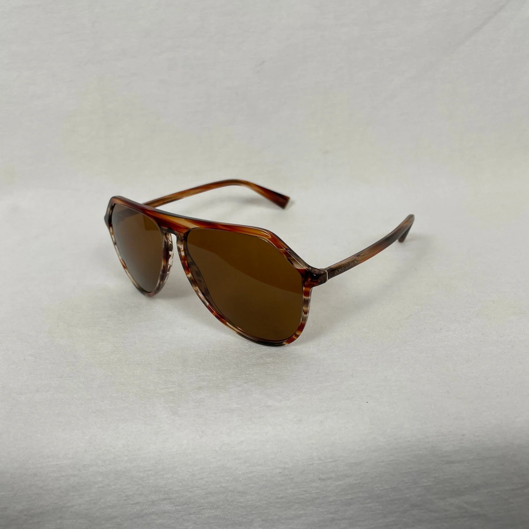 Dolce & Gabbana Brown Aviator Sunglasses - Image 4