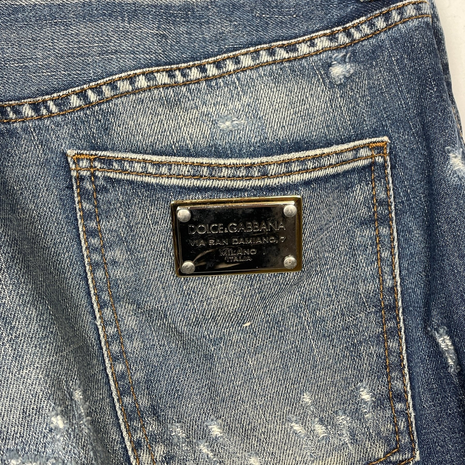 00s Dolce & Gabbana Distressed Jeans - Image 9