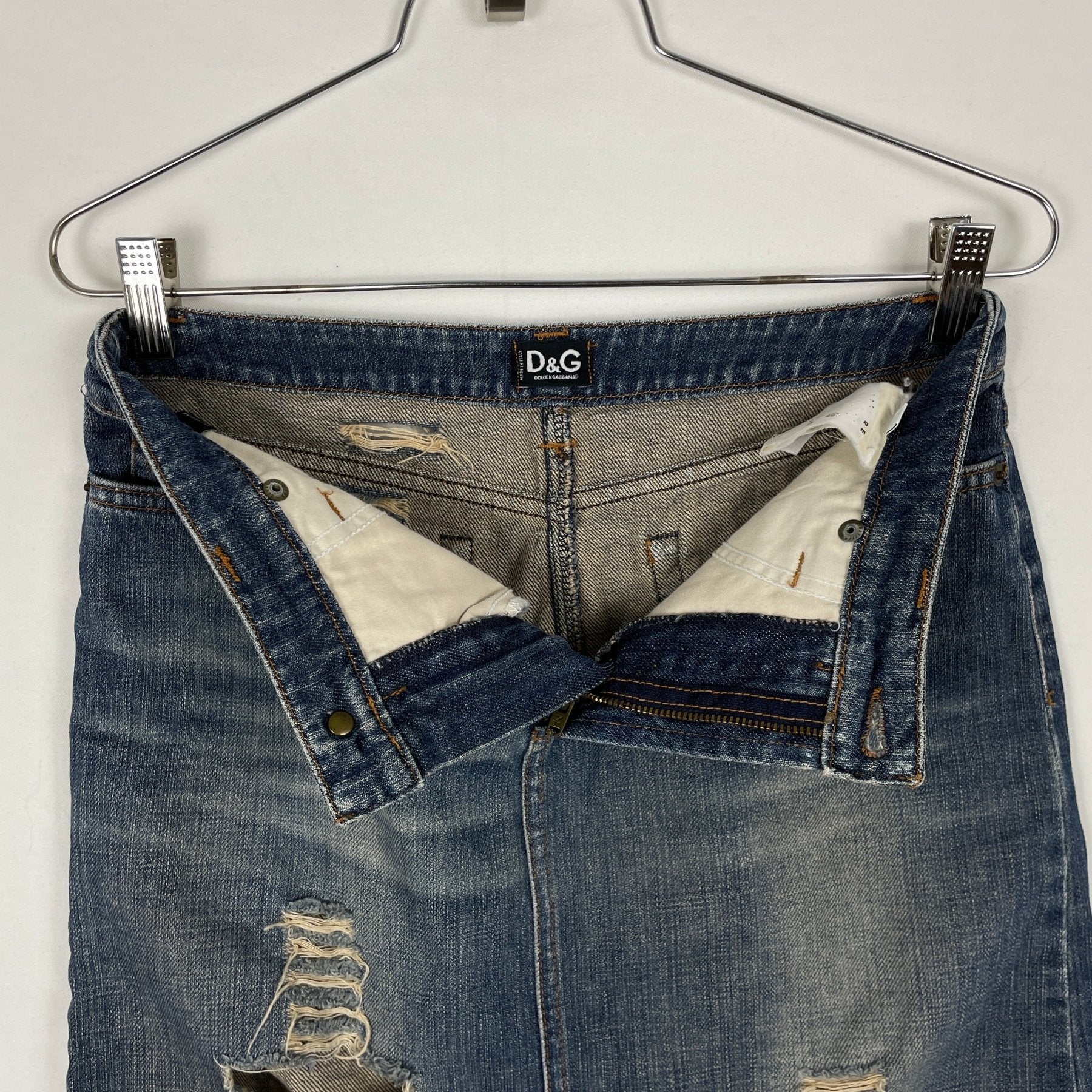 Dolce & Gabbana Distressed Midi Skirt - Image 11