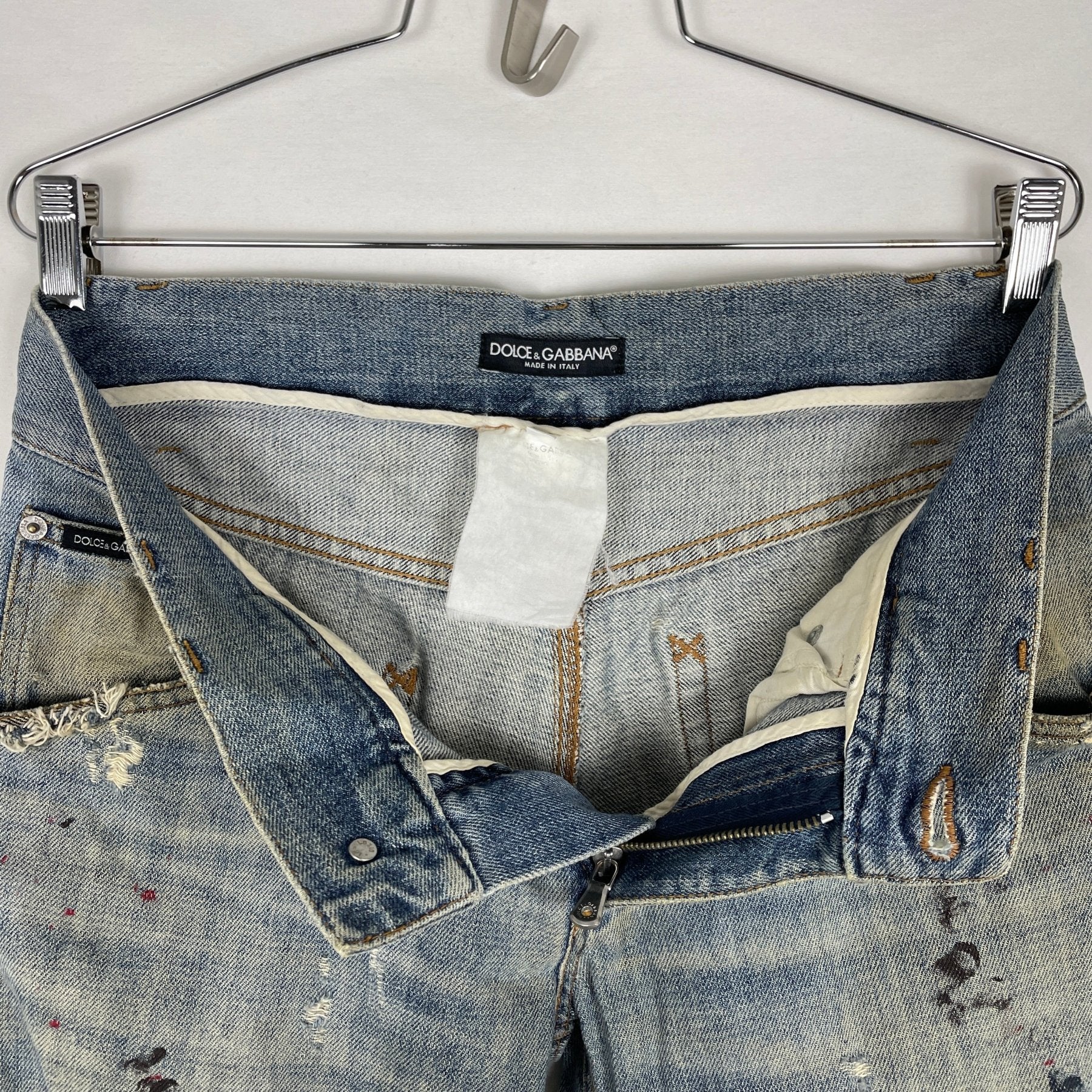 Dolce&Gabbana Paint Crush Denim Pants - Image 10