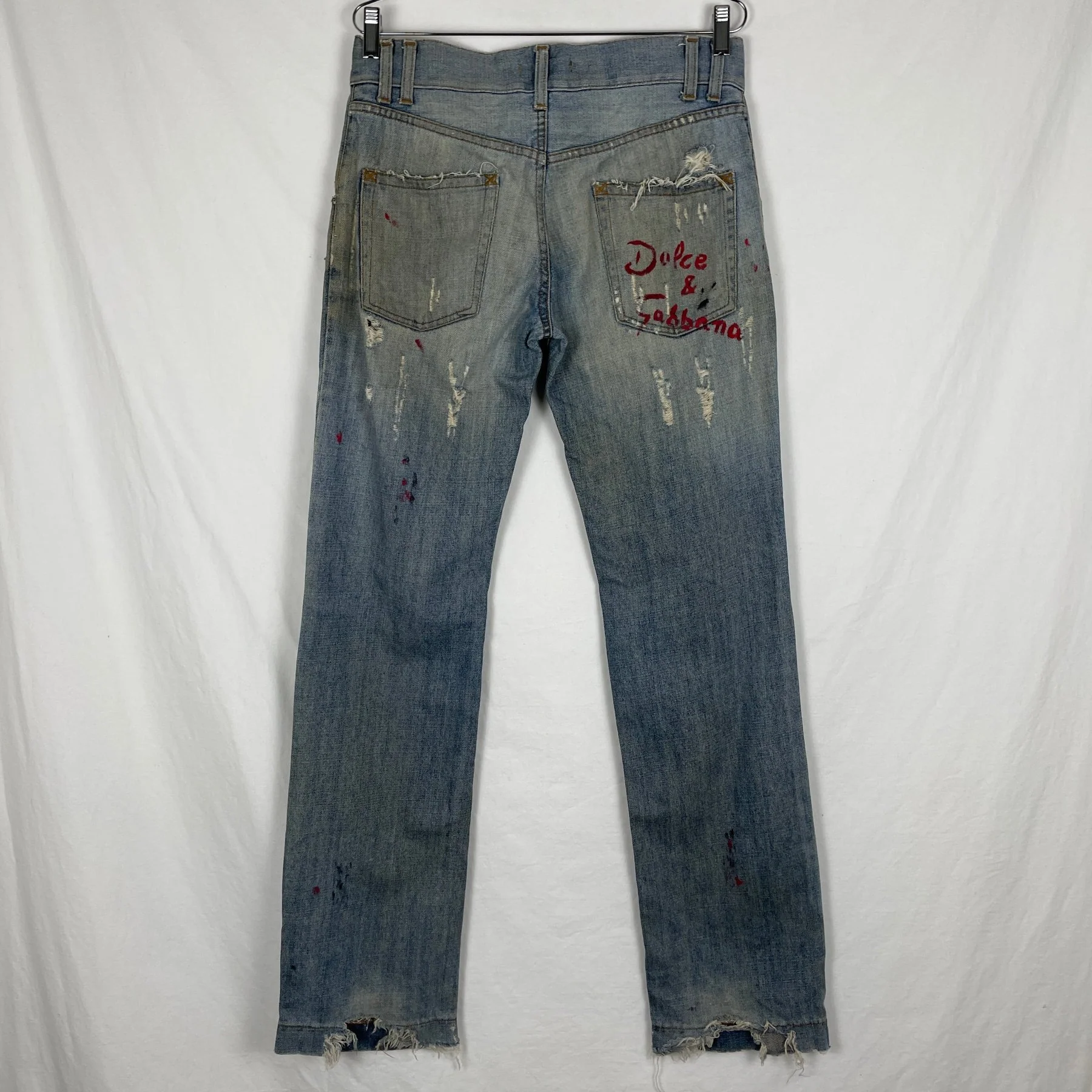 Dolce&Gabbana Paint Crush Denim Pants - Image 2