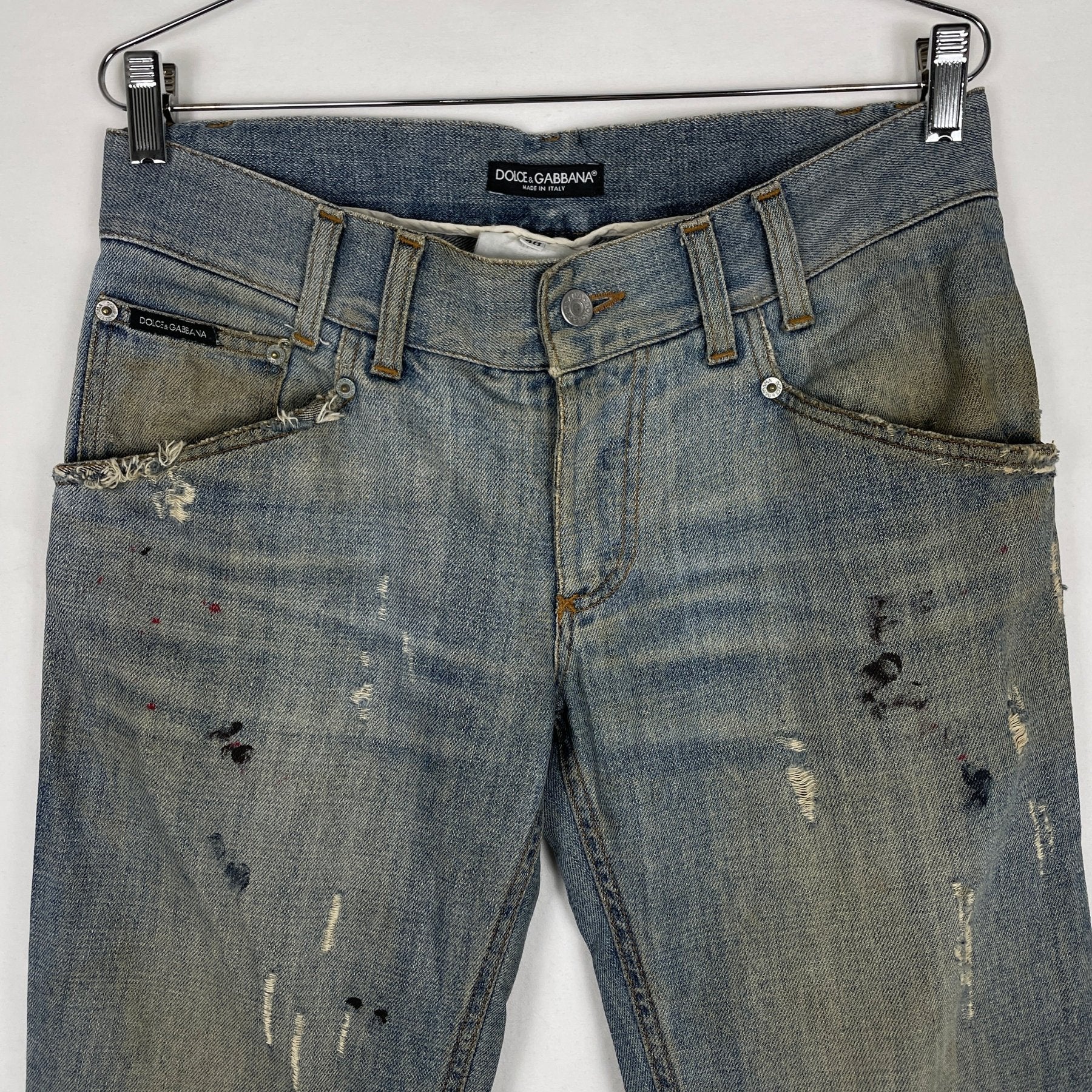 Dolce&Gabbana Paint Crush Denim Pants - Image 7