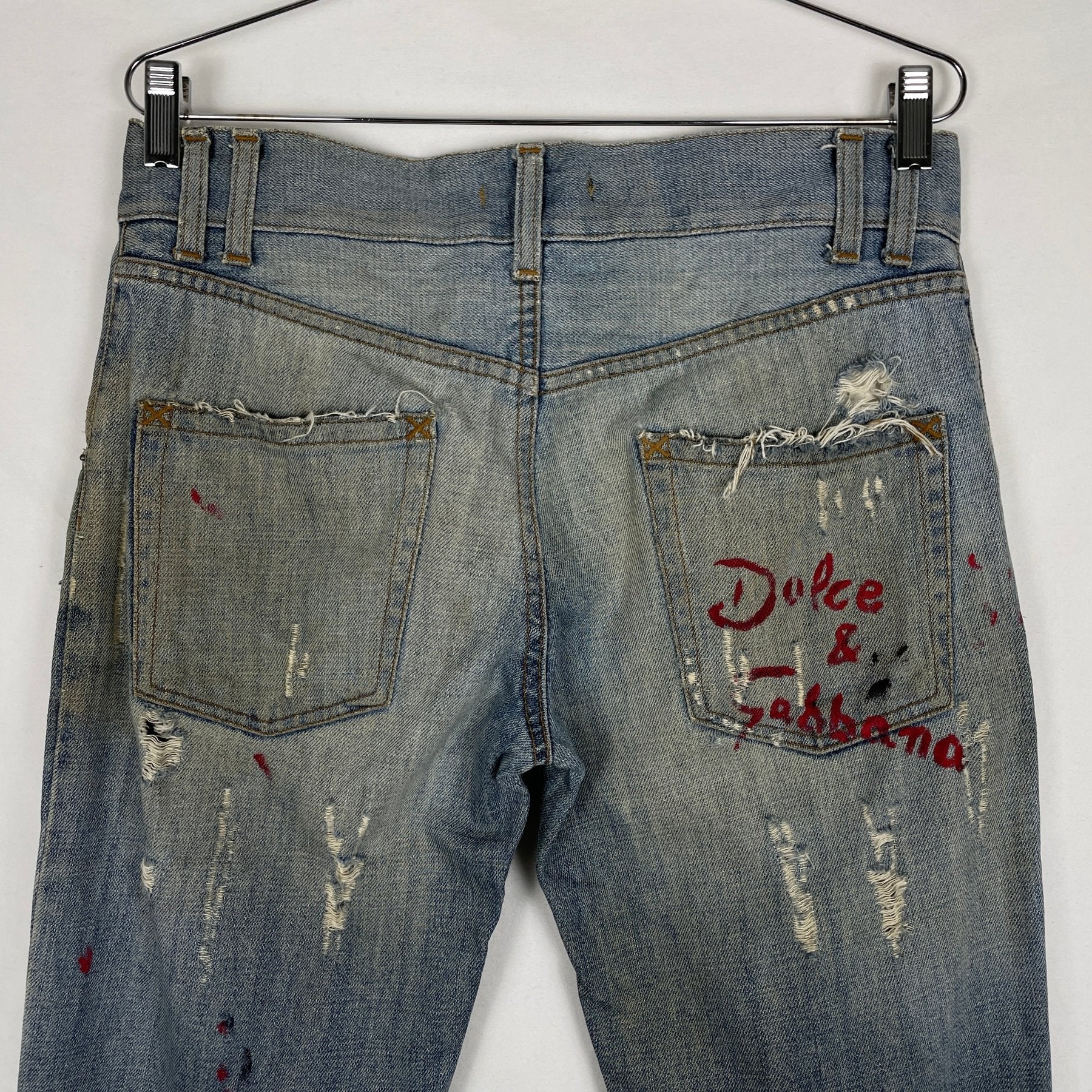 Dolce&Gabbana Paint Crush Denim Pants - Image 8