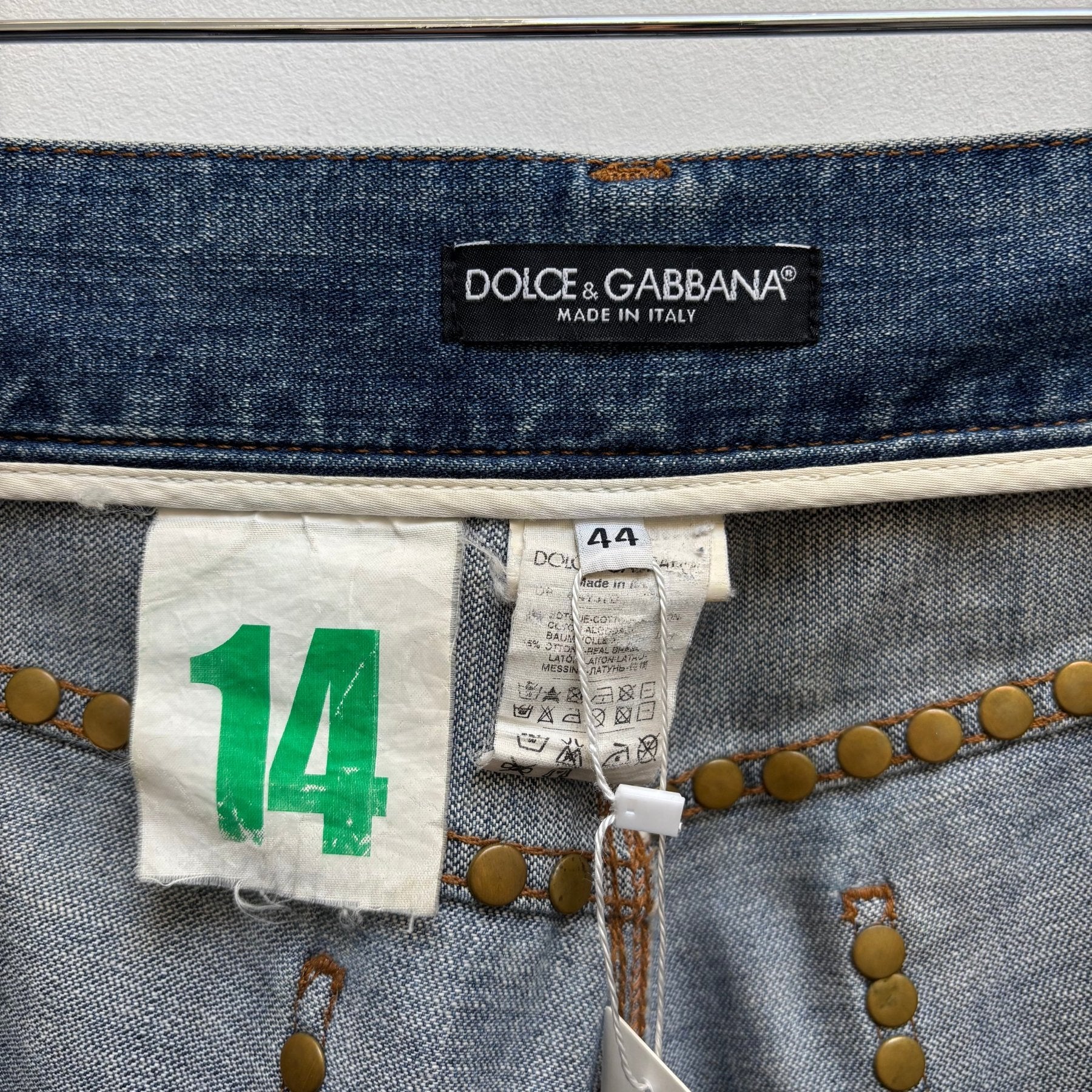 Dolce & Gabbana Studded Distressed Light Wash Jeans - Image 17