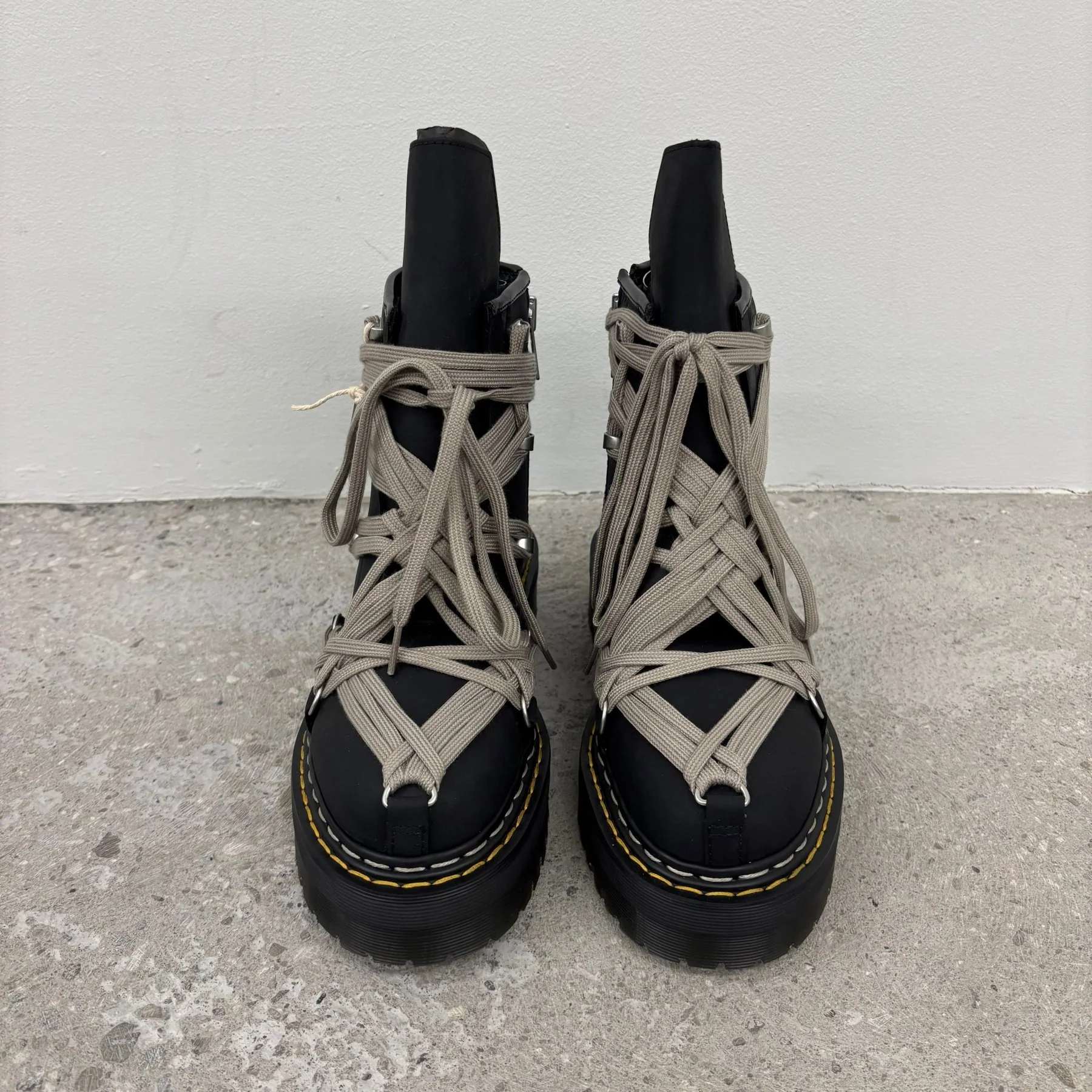 Dr. Martens X Rick Owens 1460 Megalace Quad Sole Boots - Image 2