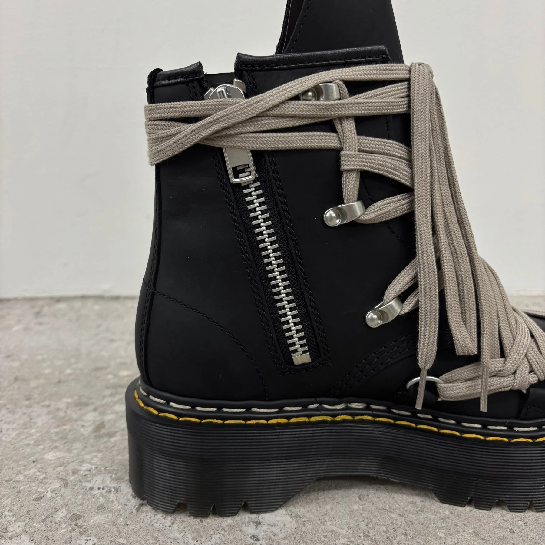 Dr. Martens X Rick Owens 1460 Megalace Quad Sole Boots - Image 4