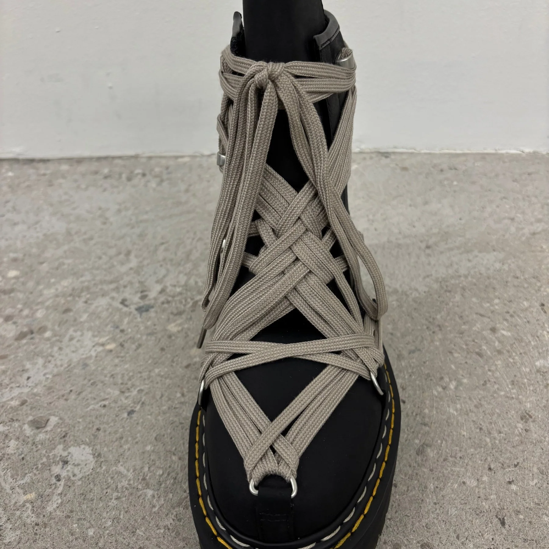 Dr. Martens X Rick Owens 1460 Megalace Quad Sole Boots - Image 7