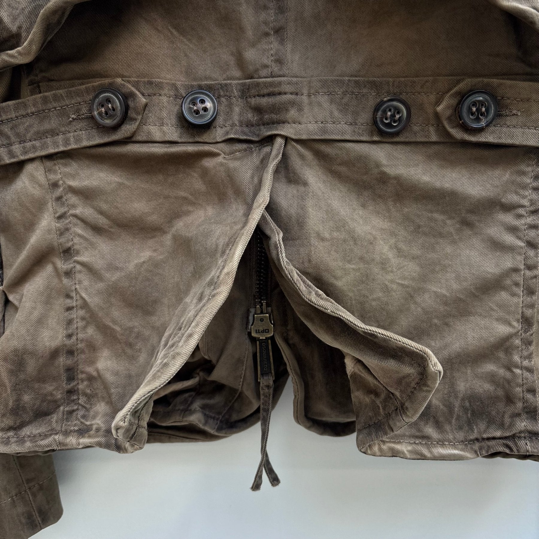 Dsquared2 Brown Waxed Pocketed Military Jacket - Image 12