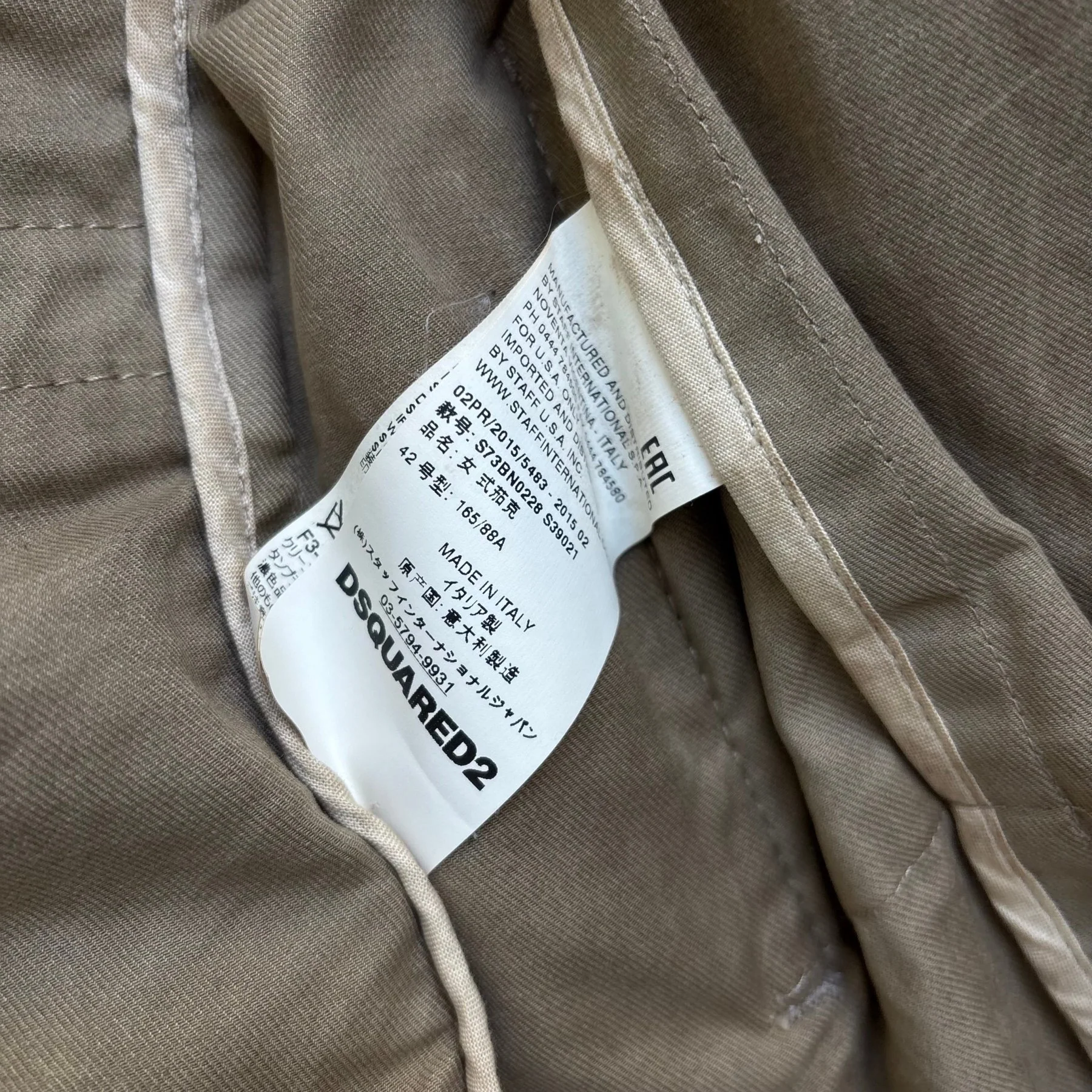 Dsquared2 Brown Waxed Pocketed Military Jacket - Image 15