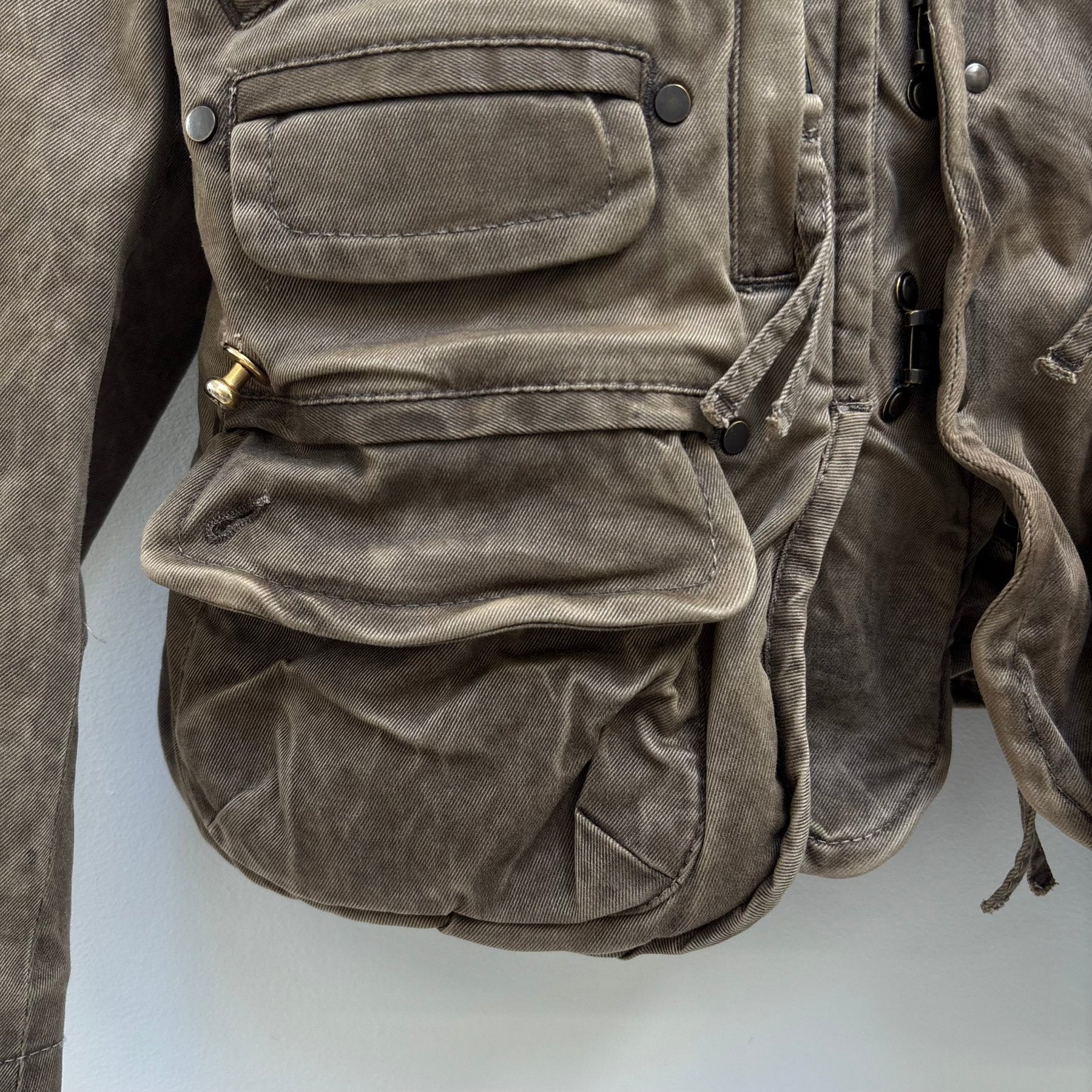 Dsquared2 Brown Waxed Pocketed Military Jacket - Image 4