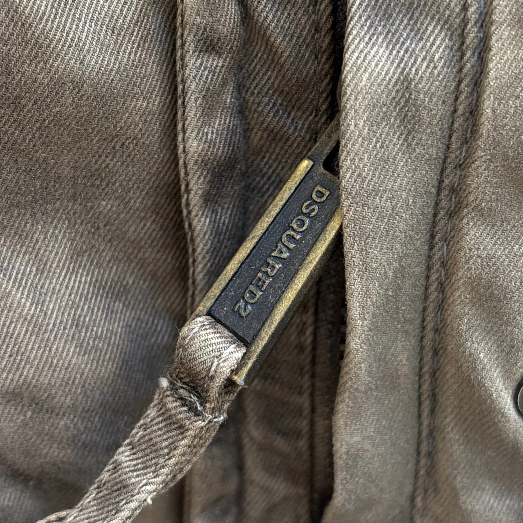 Dsquared2 Brown Waxed Pocketed Military Jacket - Image 7