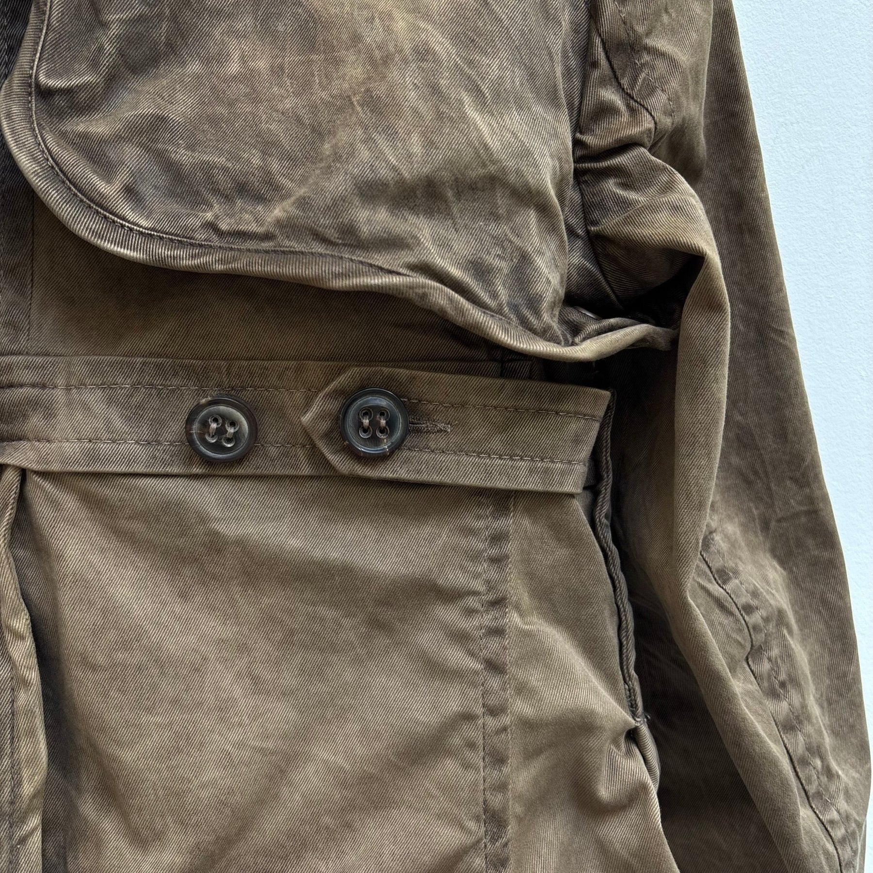Dsquared2 Brown Waxed Pocketed Military Jacket - Image 9