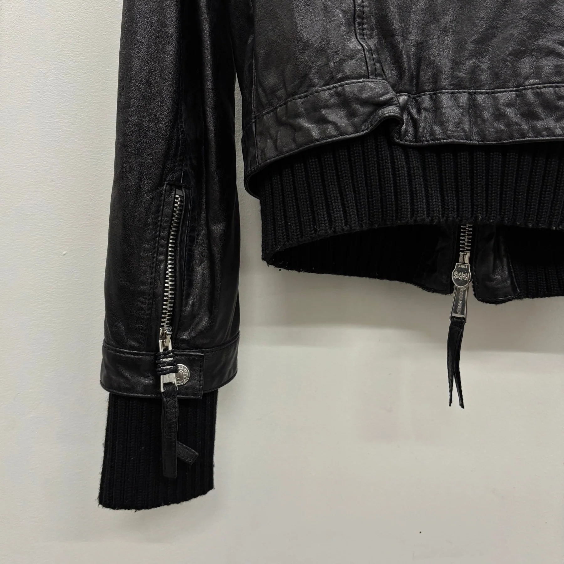 FW12 Dsquared2 Layered Lamb Leather Jacket - Image 13