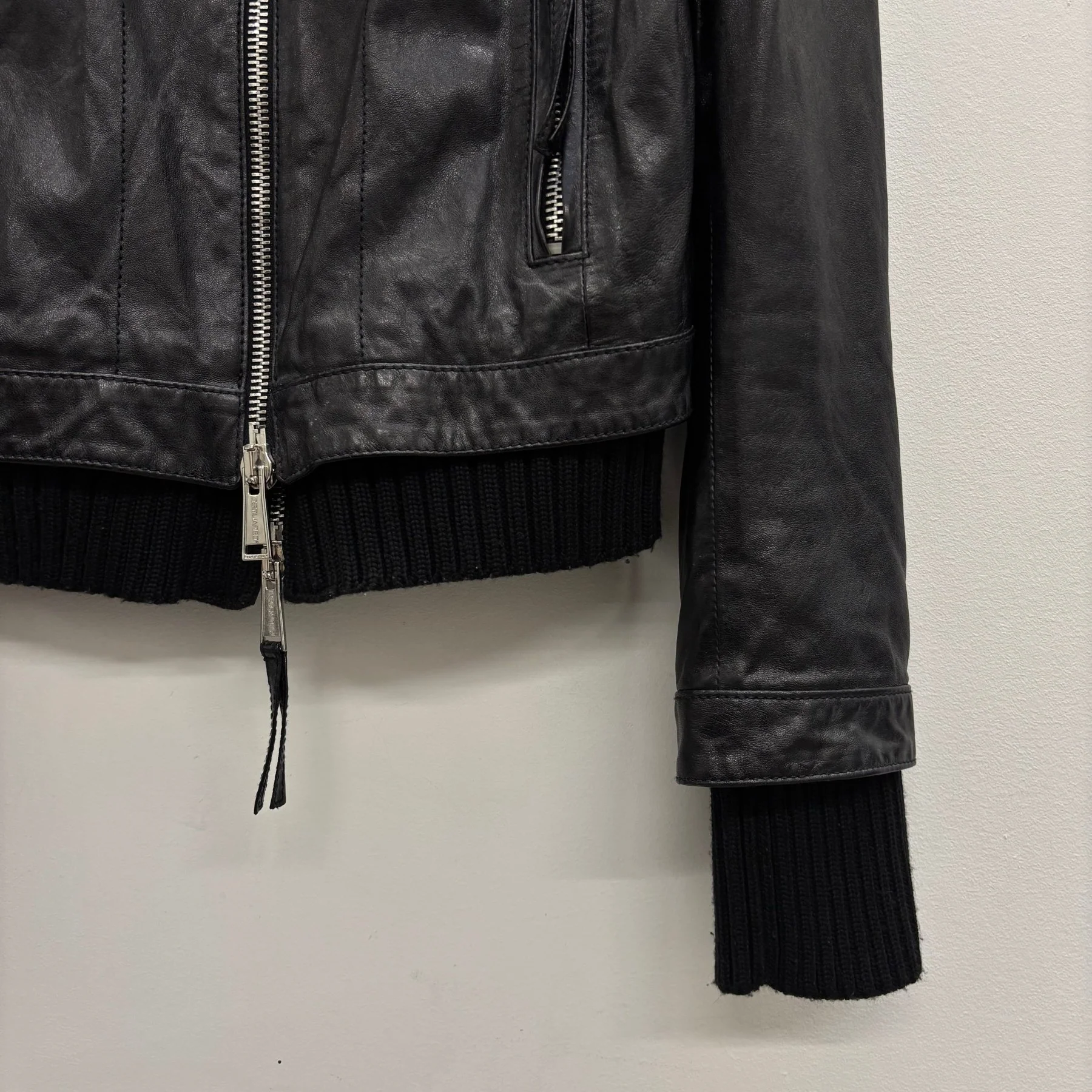 FW12 Dsquared2 Layered Lamb Leather Jacket - Image 6