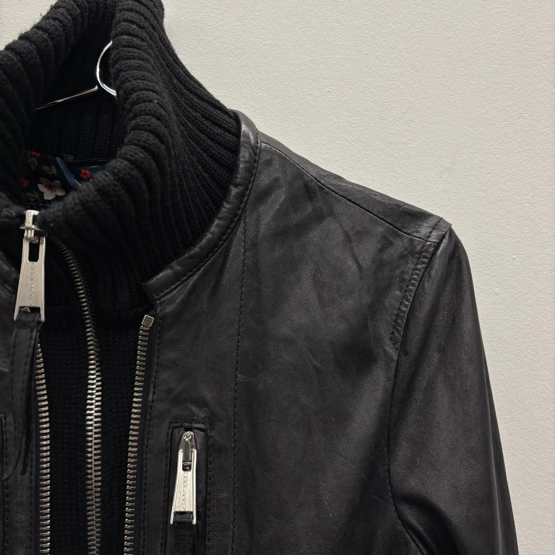 FW12 Dsquared2 Layered Lamb Leather Jacket - Image 7