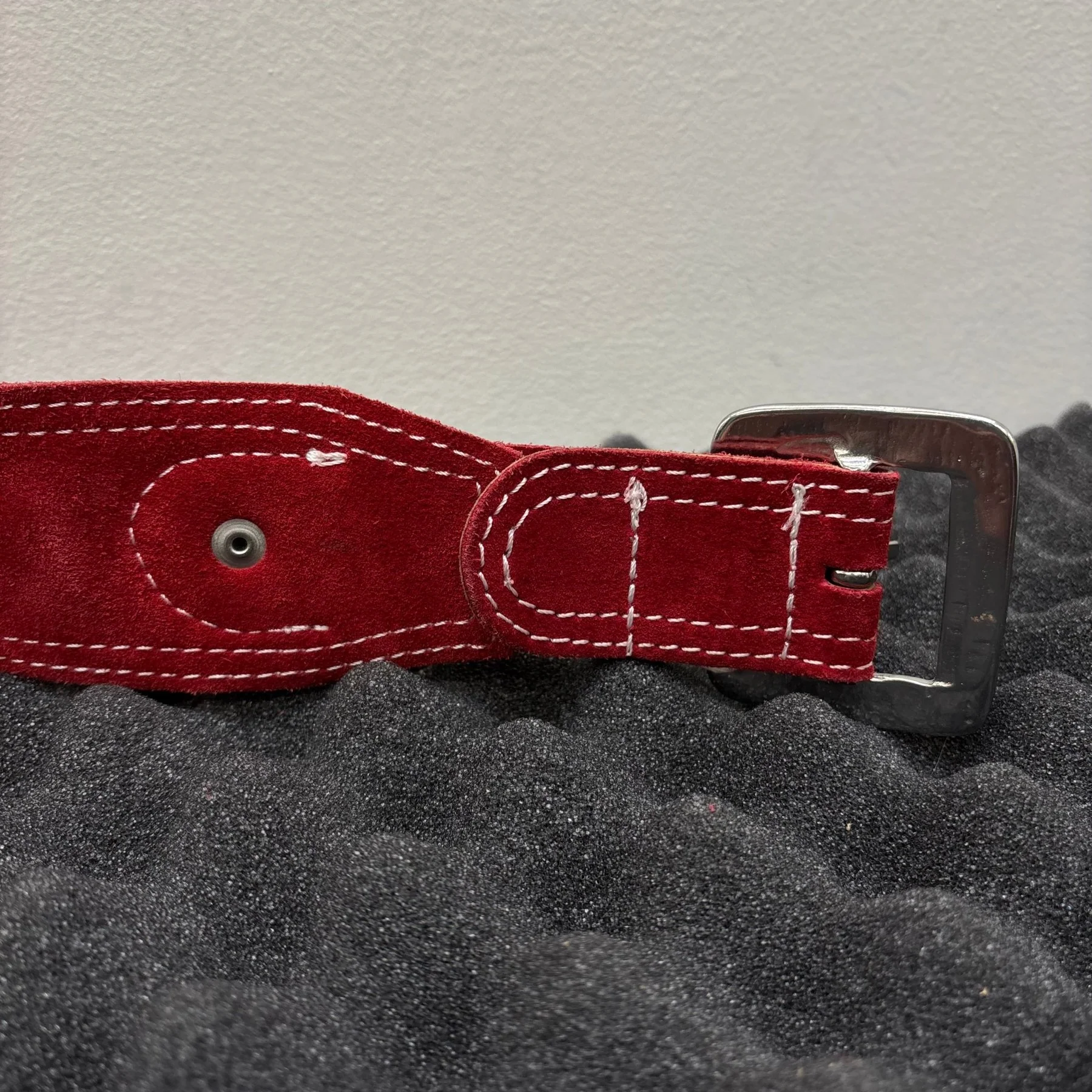 Dsquared2 Red Suede Leather Belt - Image 6