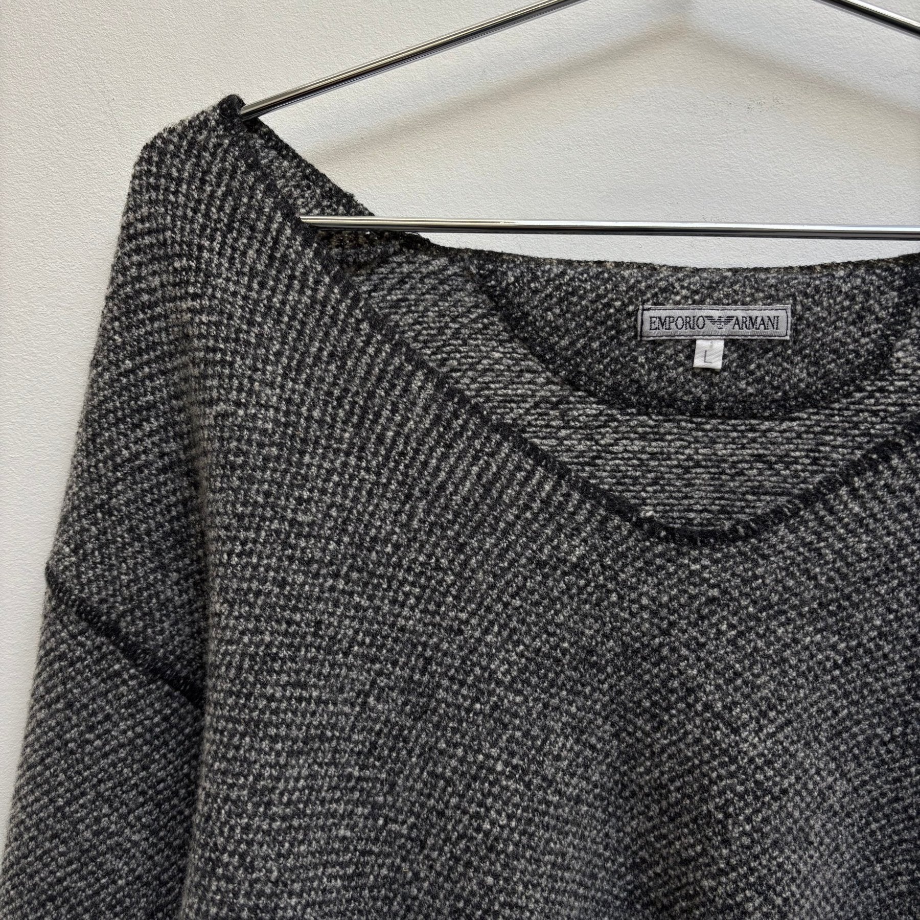Empirio Armani Salt & Pepper Wool Knit Cardigan - Image 3