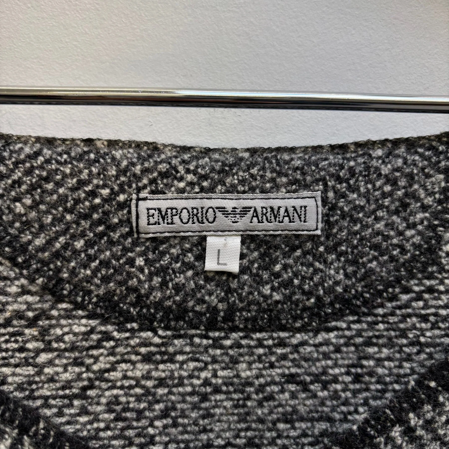 Empirio Armani Salt & Pepper Wool Knit Cardigan - Image 9