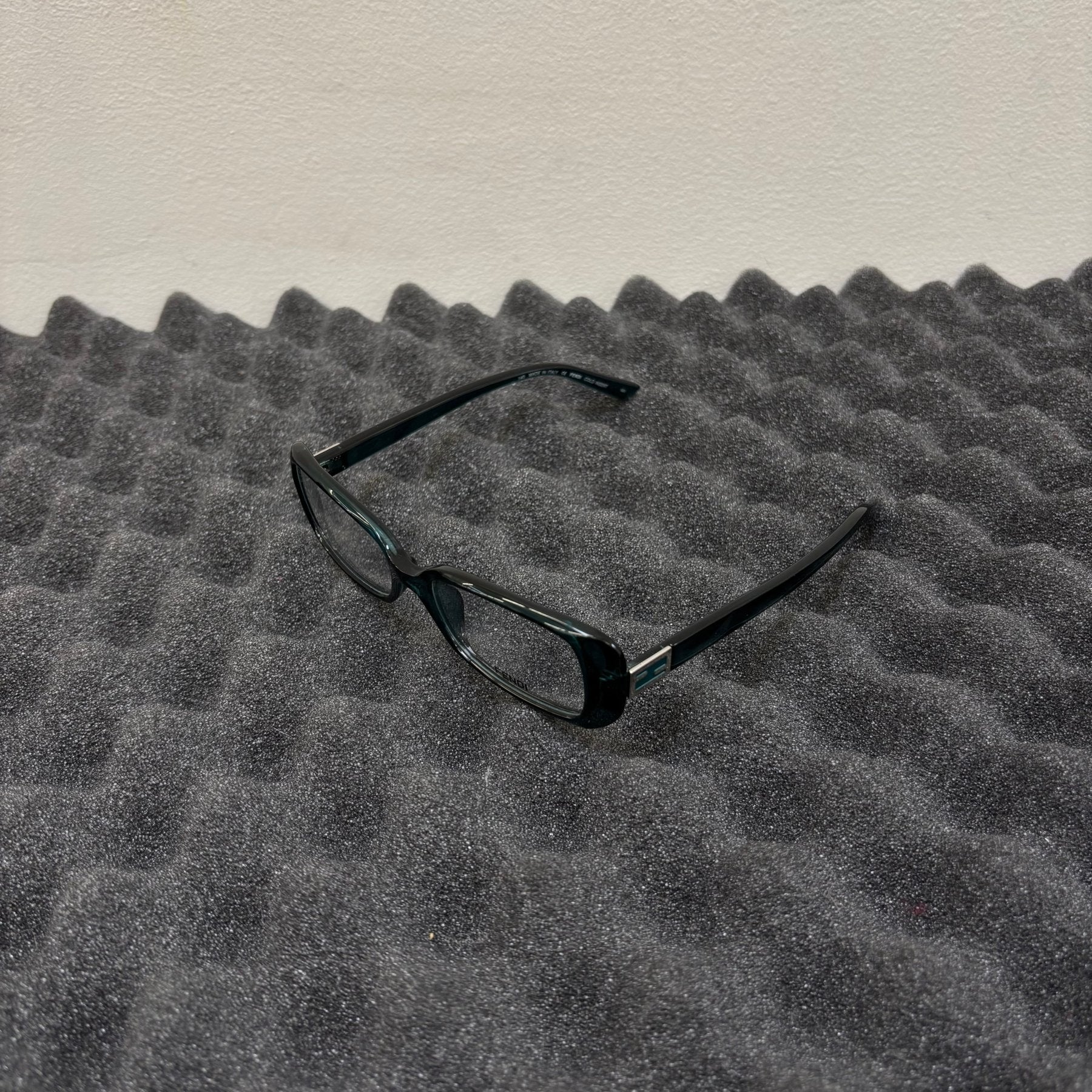 Fendi Turquoise Acetate Rectangle Frame Optical Glasses - Image 3