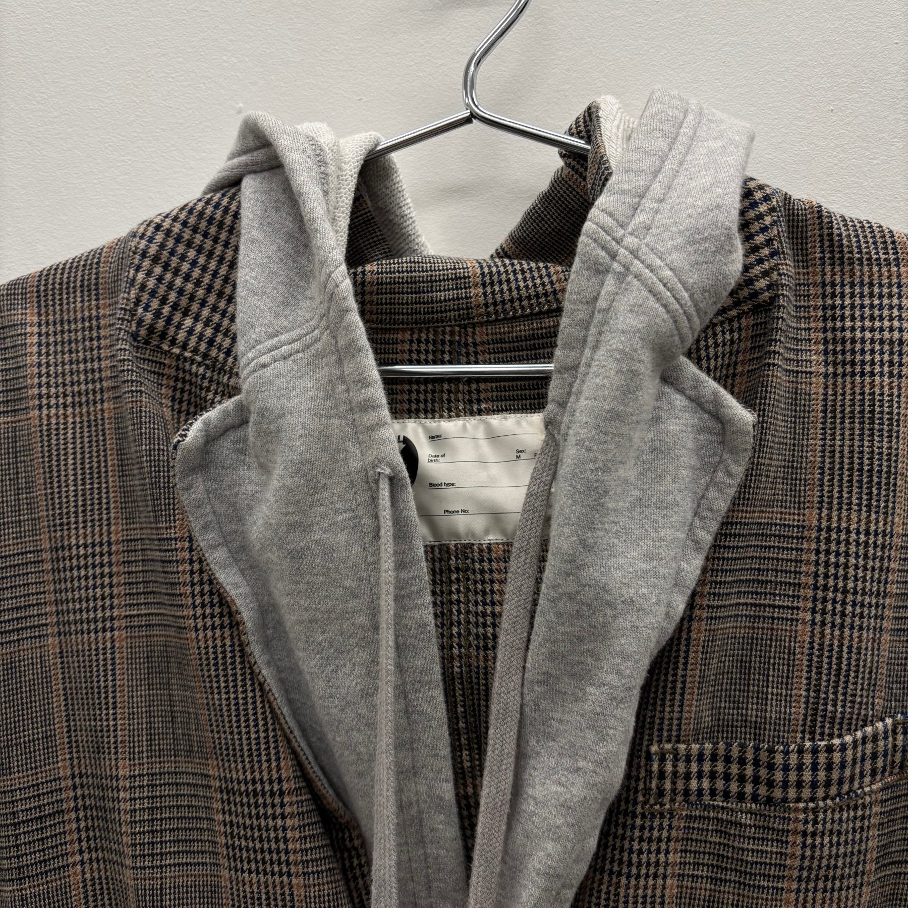 Final Home Hooded Plaid Blazer - Image 3