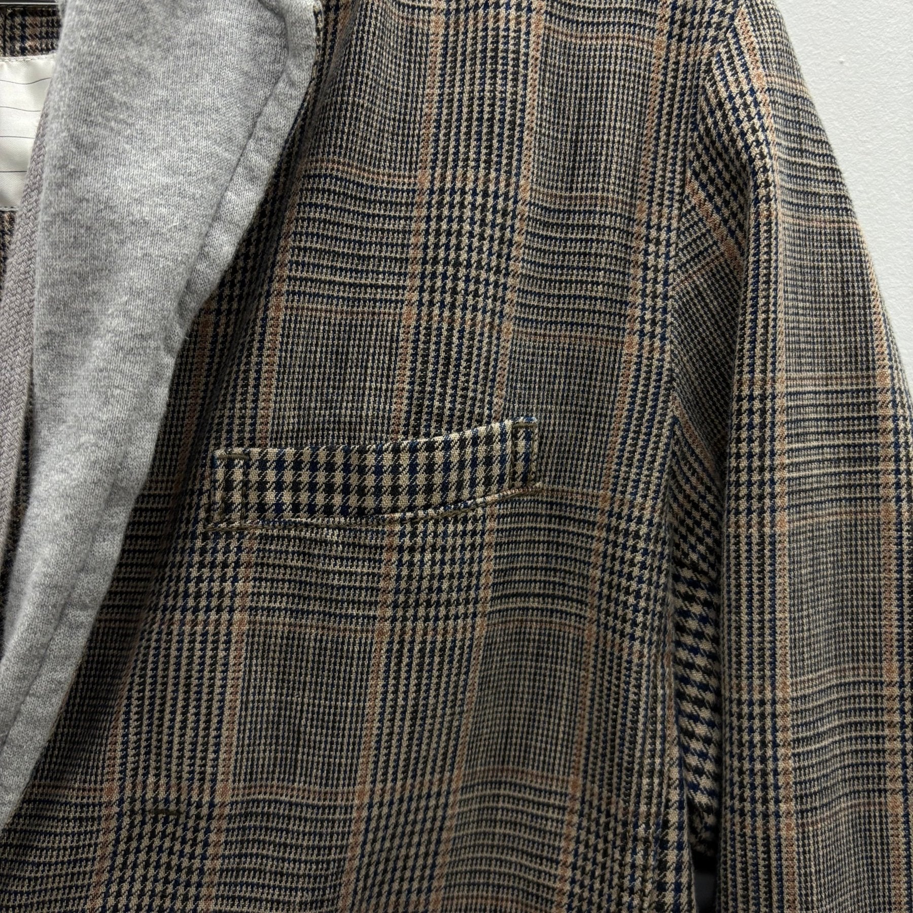 Final Home Hooded Plaid Blazer - Image 5