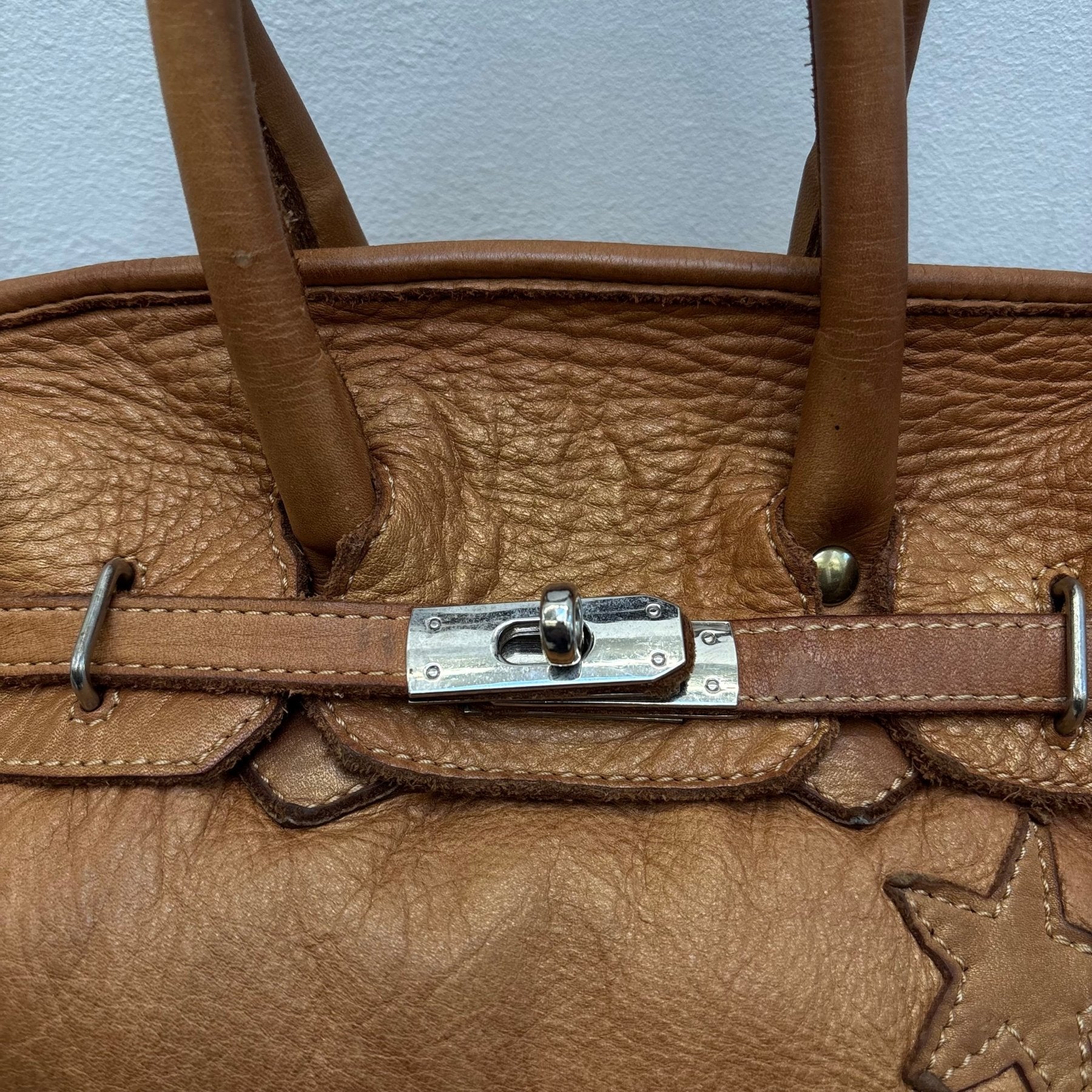 Firkin Brown Star Leather Handbag - Image 4
