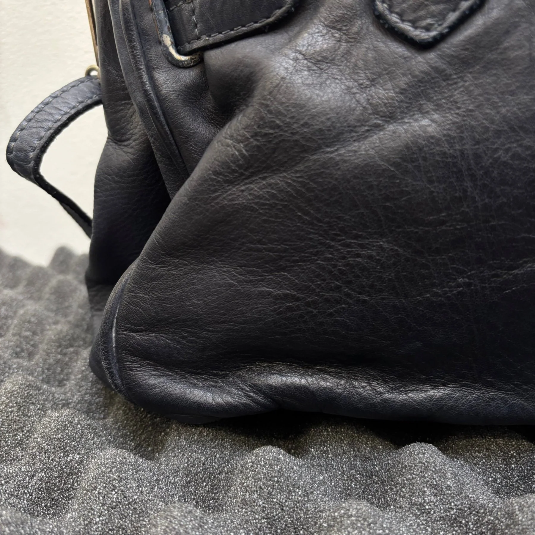 Firkin Navy Star Leather Handbag - Image 12