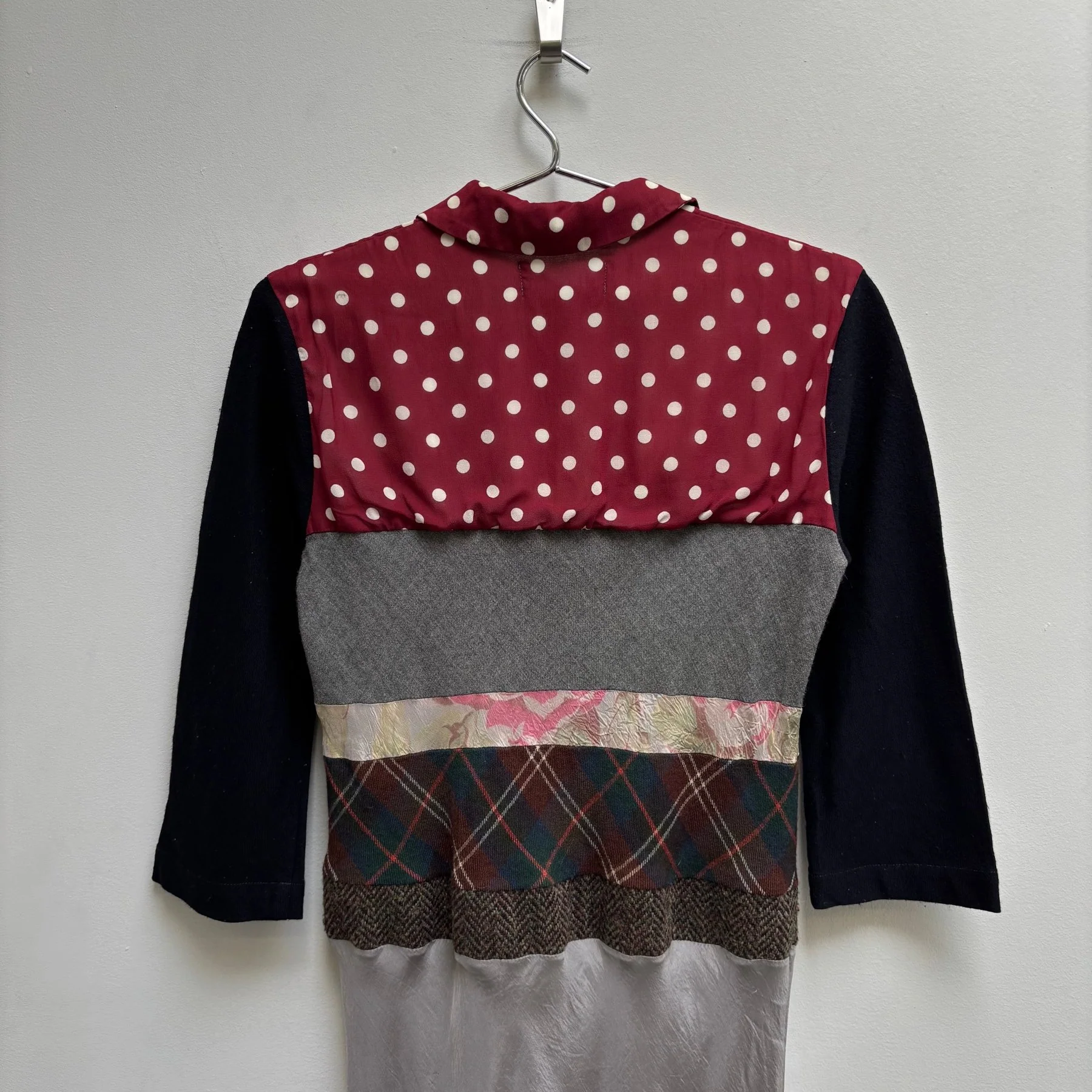 FW00 Comme Des Garçons Tricot Fluted Patchwork Dress - Image 10