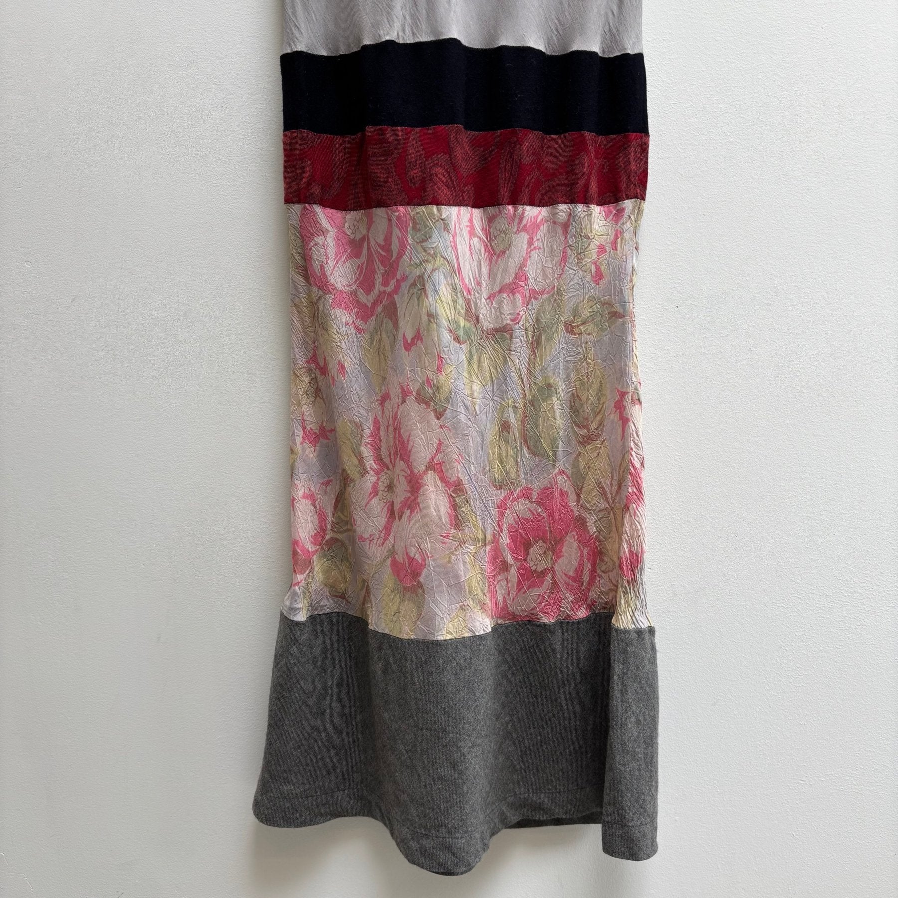 FW00 Comme Des Garçons Tricot Fluted Patchwork Dress - Image 11