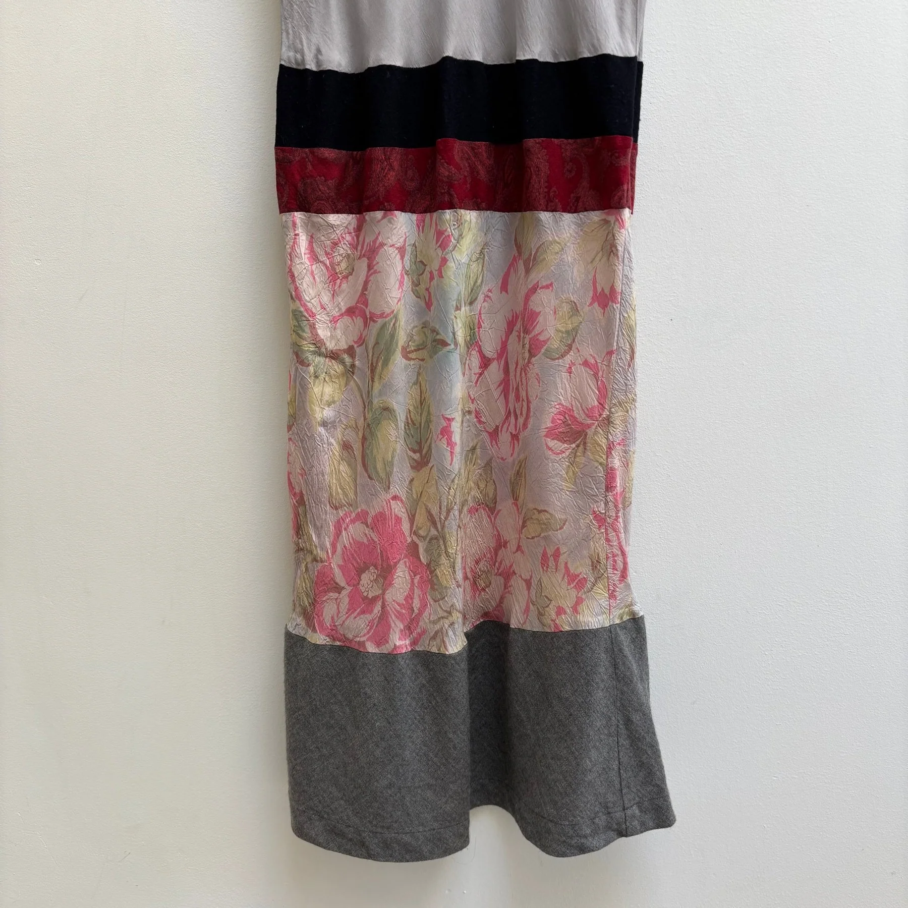 FW00 Comme Des Garçons Tricot Fluted Patchwork Dress - Image 4