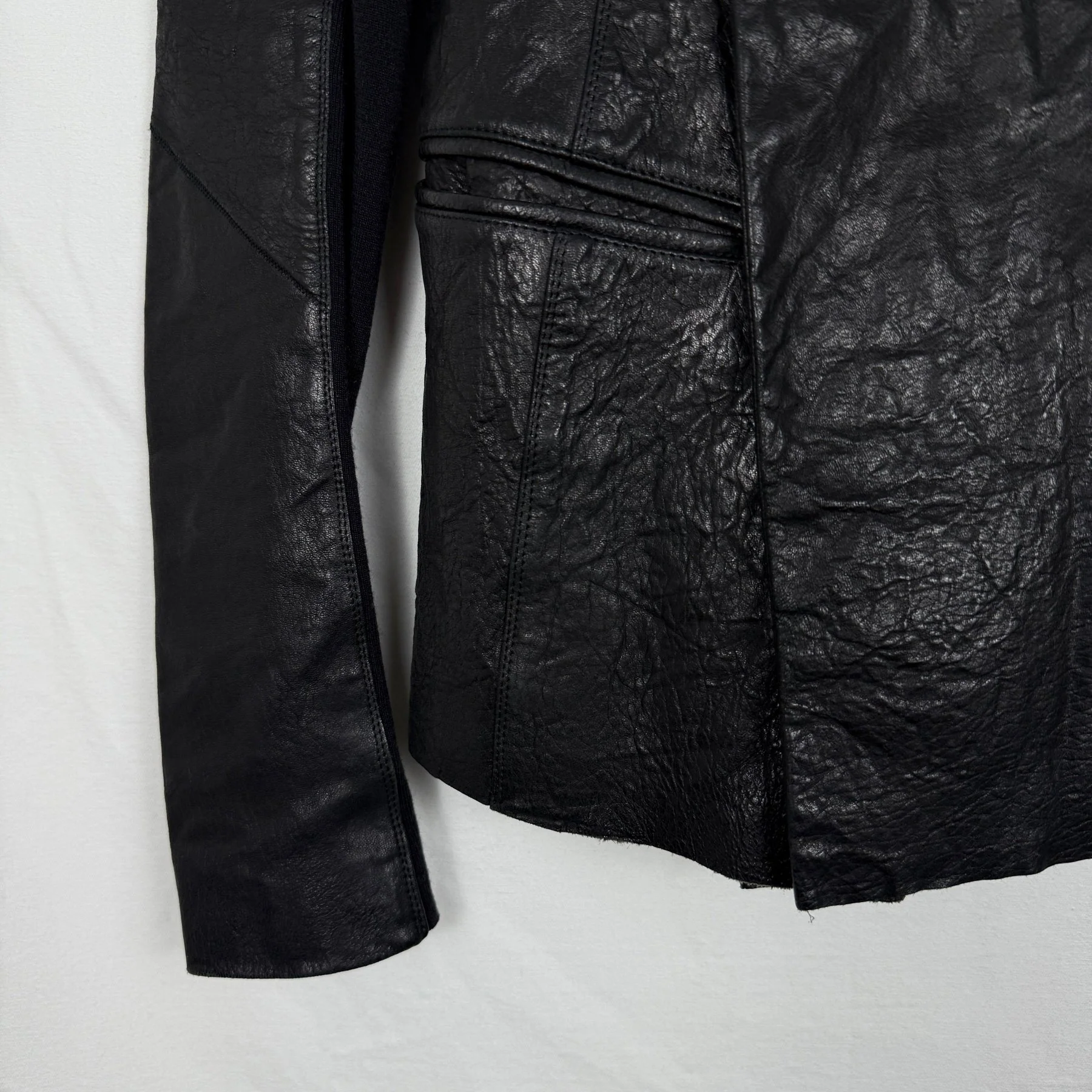 FW01 Rick Owens Button Up Leather Jacket - Image 5