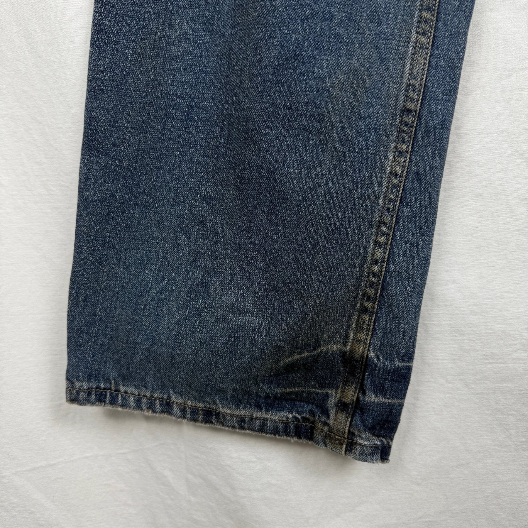 00s Rick Owens Slab Waxed Distressed Mudwash Jeans - Image 5