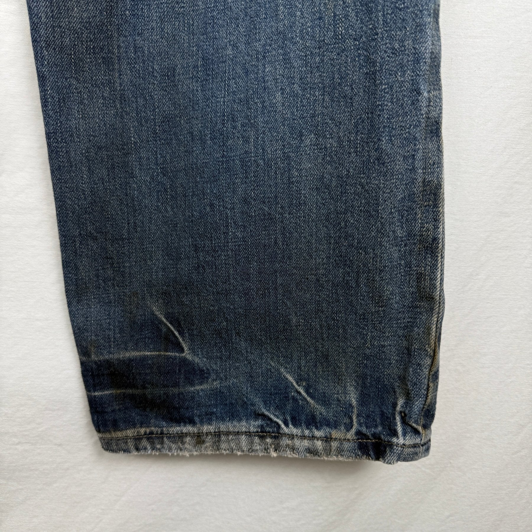 00s Rick Owens Slab Waxed Distressed Mudwash Jeans - Image 7