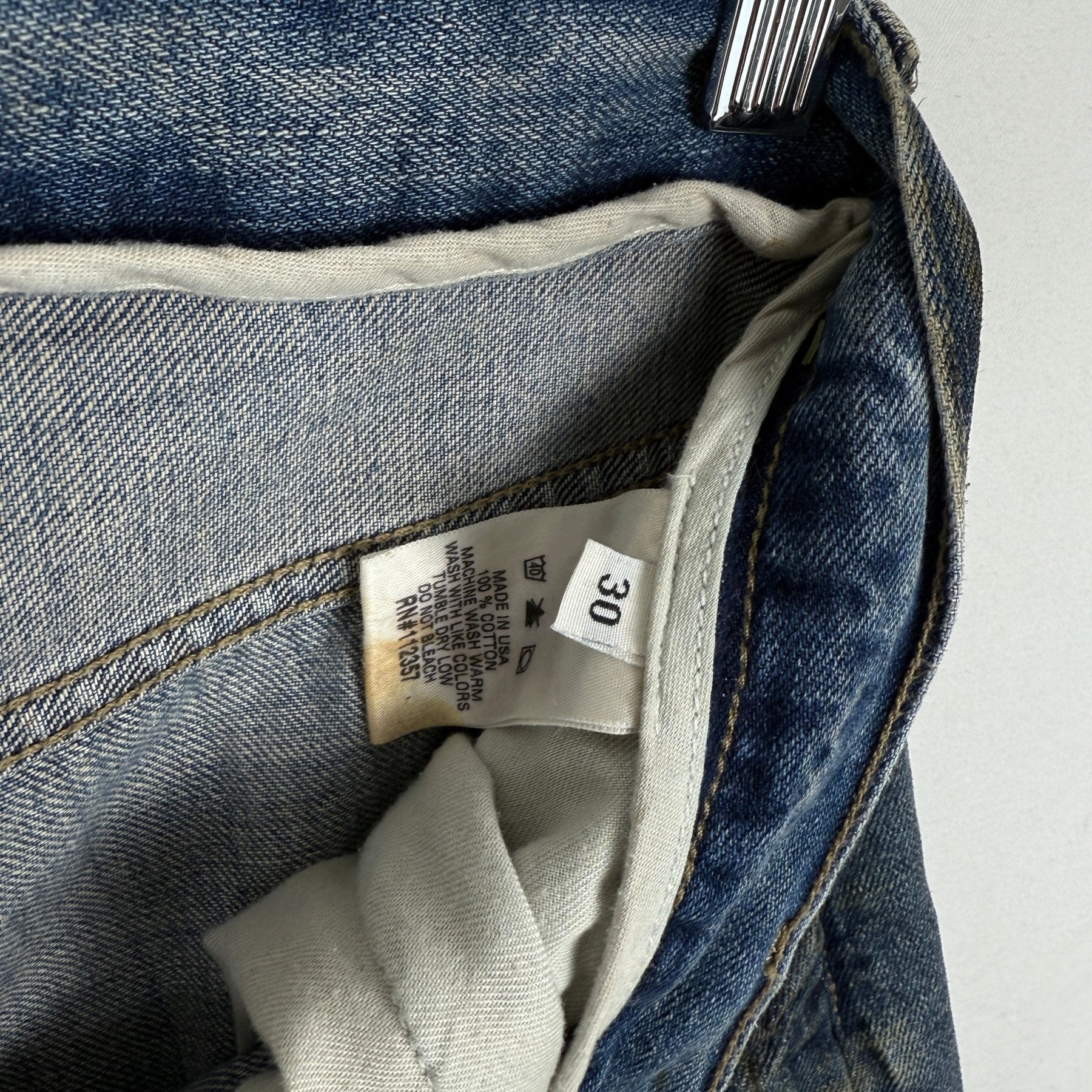 00s Rick Owens Slab Waxed Distressed Mudwash Jeans - Image 8