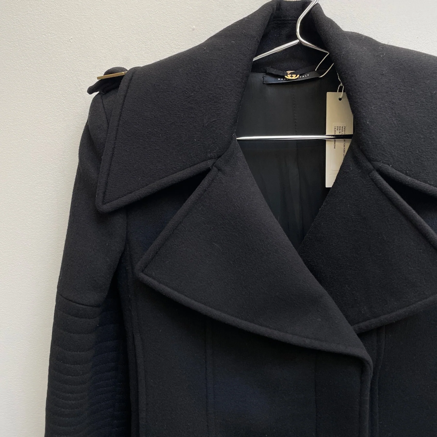 FW03 Gucci by Tom Ford Long Wool Coat - Image 4