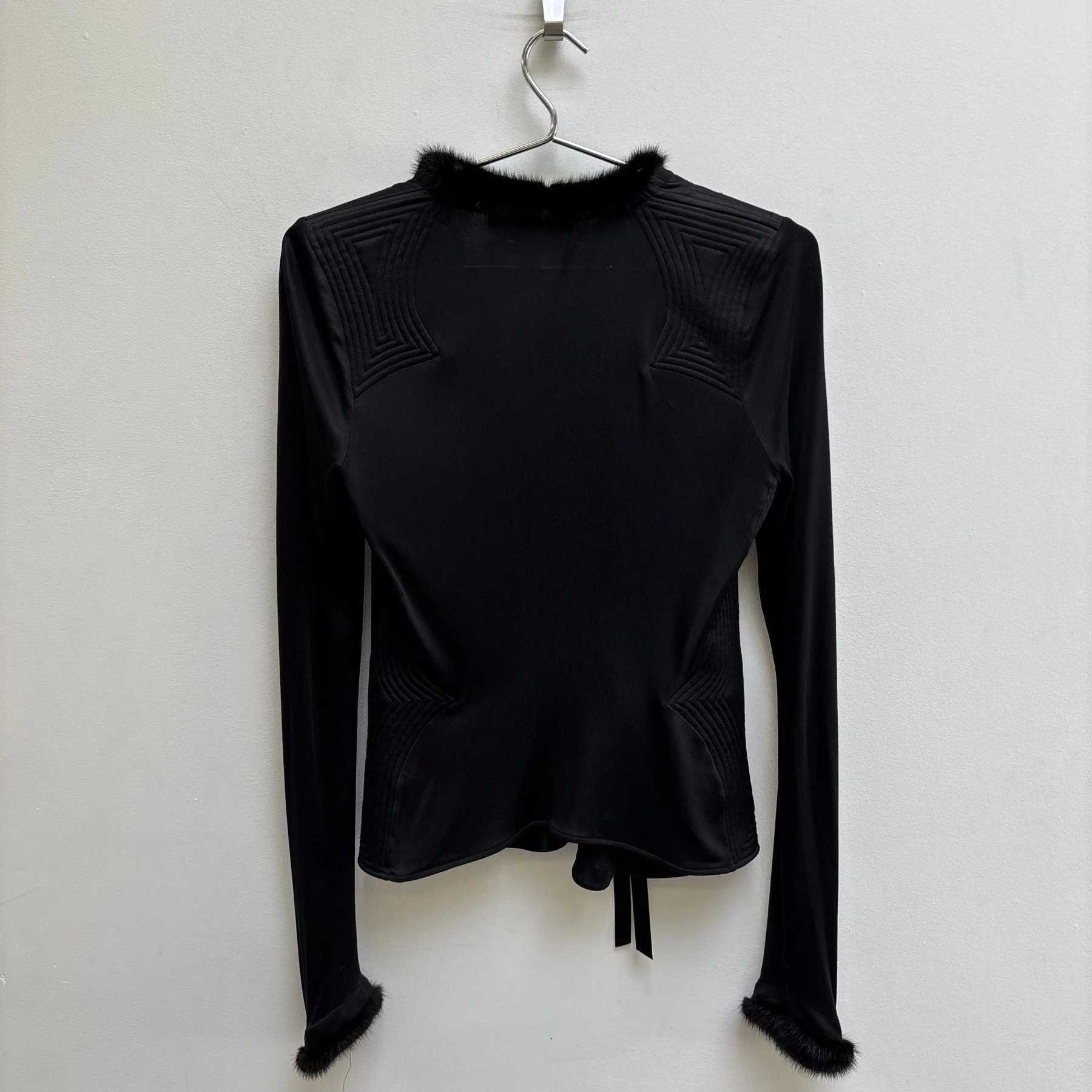 FW04 Yves Saint Laurent by Tom Ford Fur Trim Cardigan - Image 2