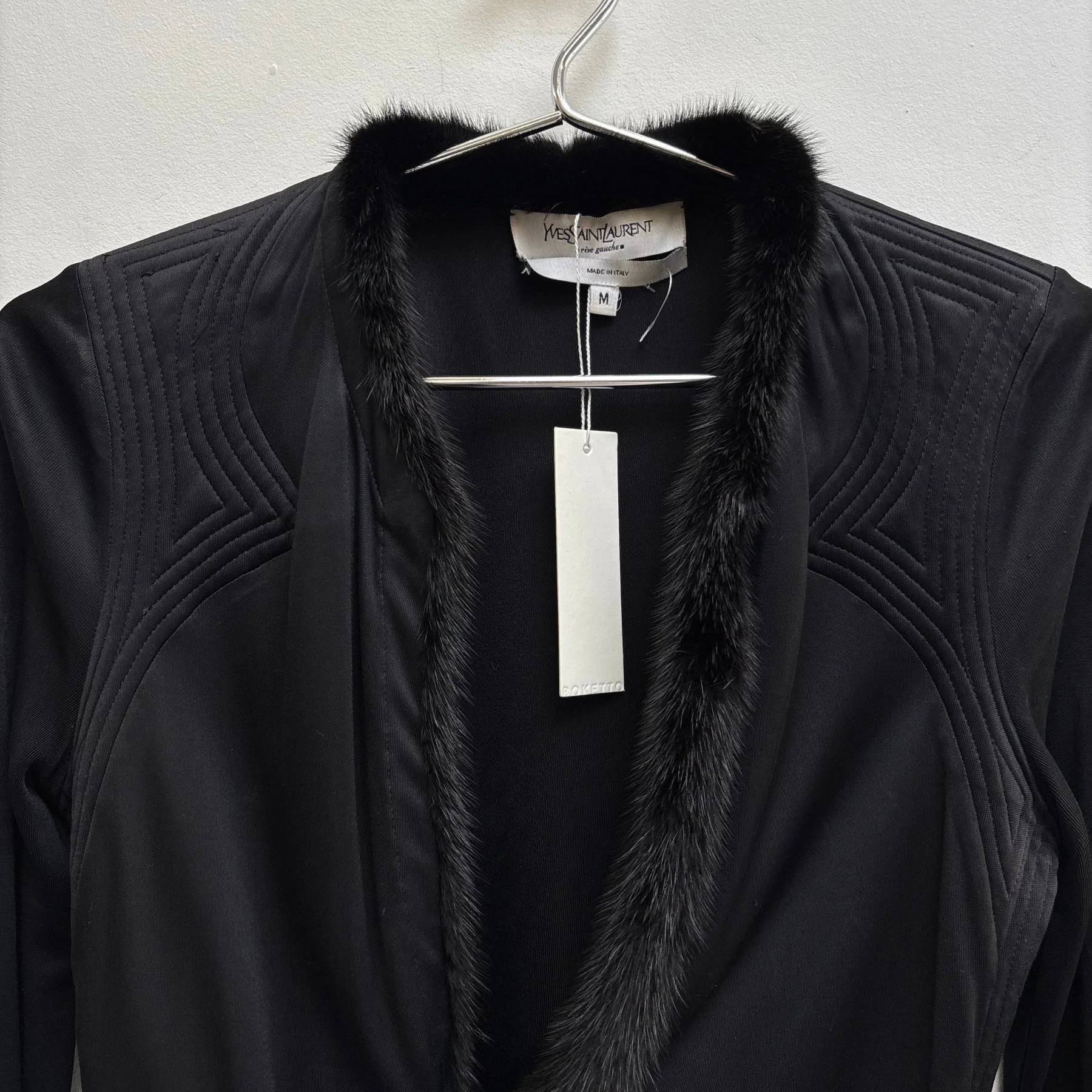 FW04 Yves Saint Laurent by Tom Ford Fur Trim Cardigan - Image 3