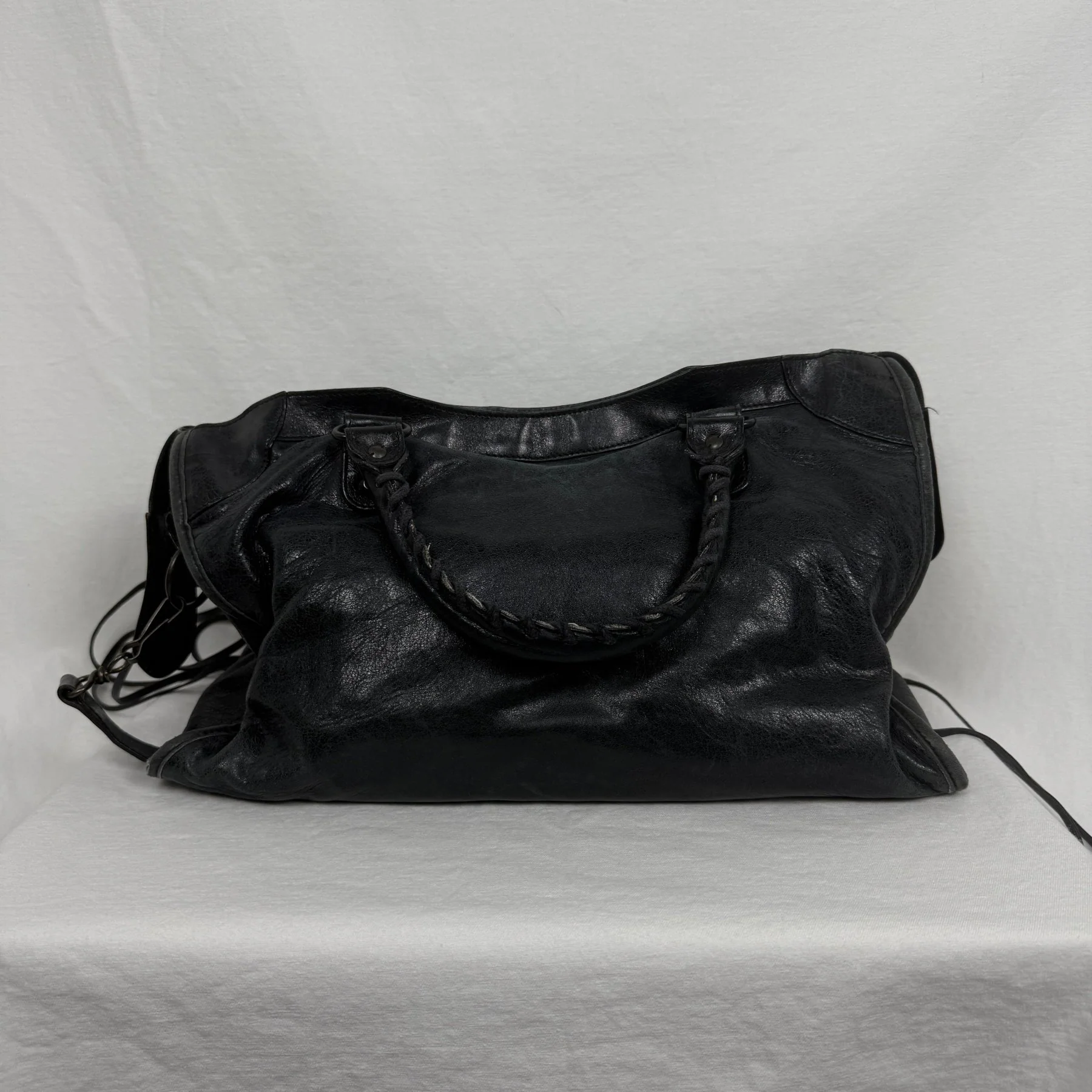 SS09 Balenciaga City Bag By Nicolas Gesquiere in Faded Black - Image 2