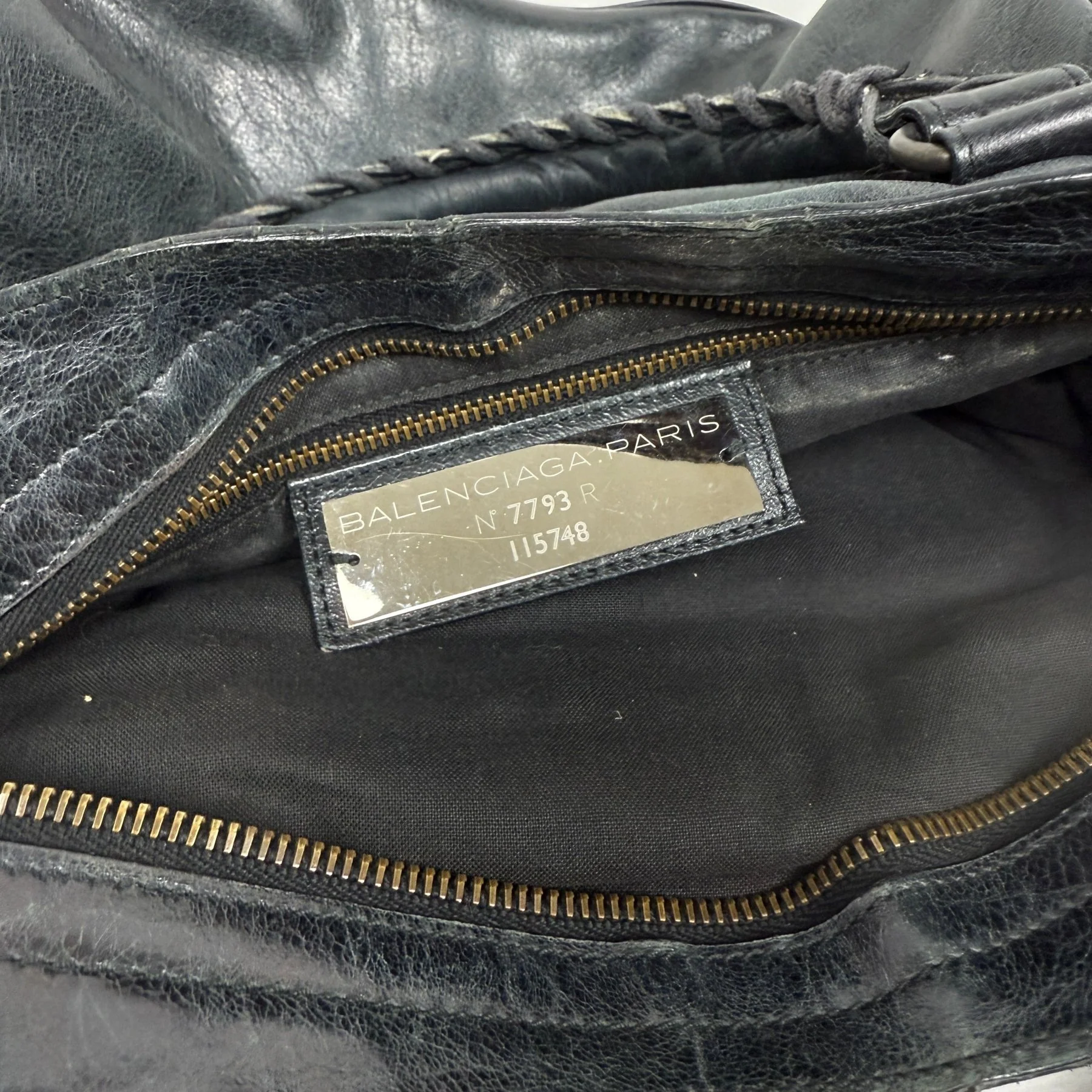 SS09 Balenciaga City Bag By Nicolas Gesquiere in Faded Black - Image 9